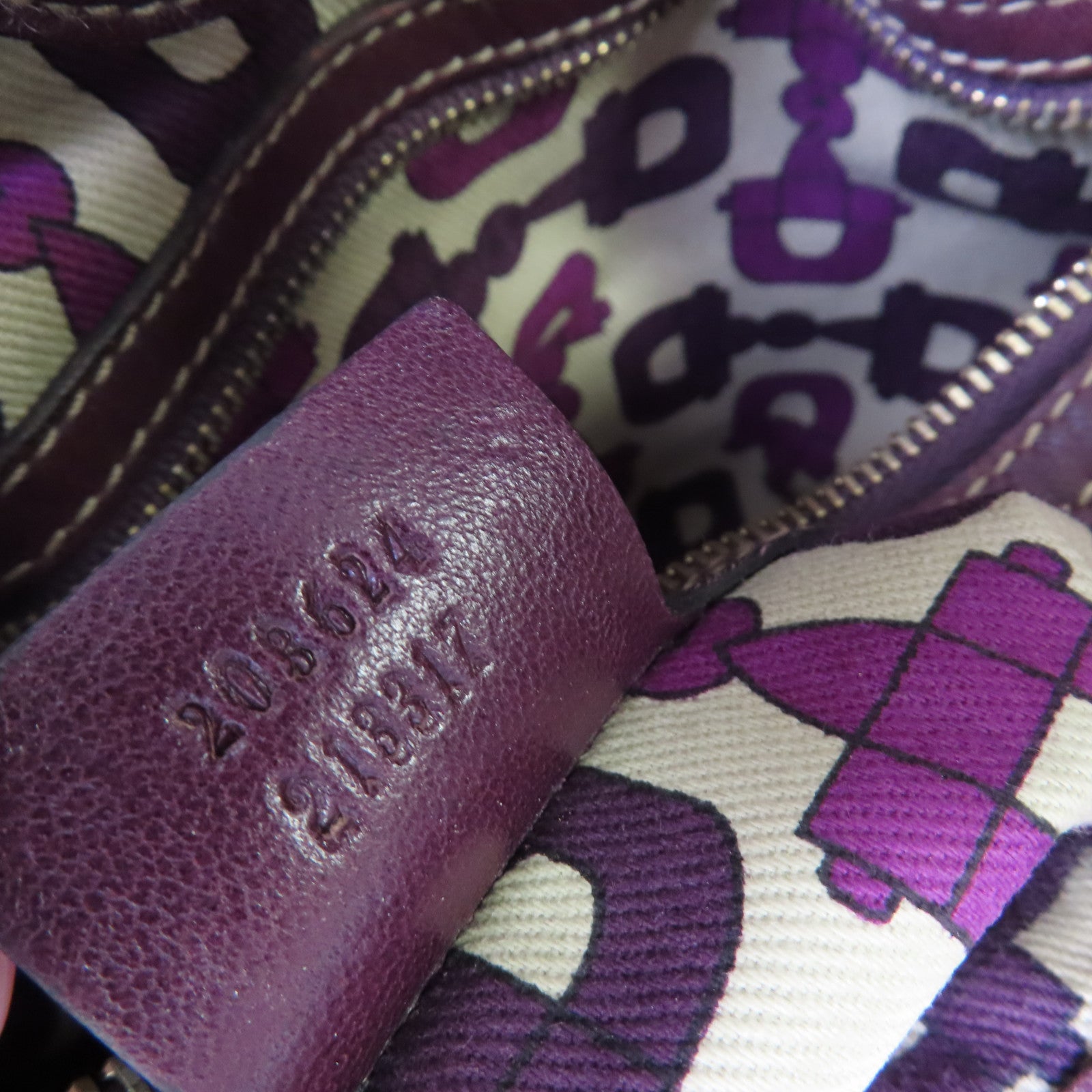 GUCCI 【激減優惠】牛皮皮革Guccissima Hand Bag金扣手挽袋紫色