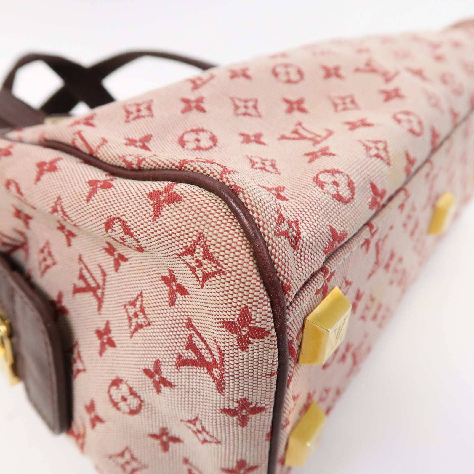 LOUIS VUITTON 【激減優惠】Monogram Mini Josephine PM金扣手挽袋粉紅色