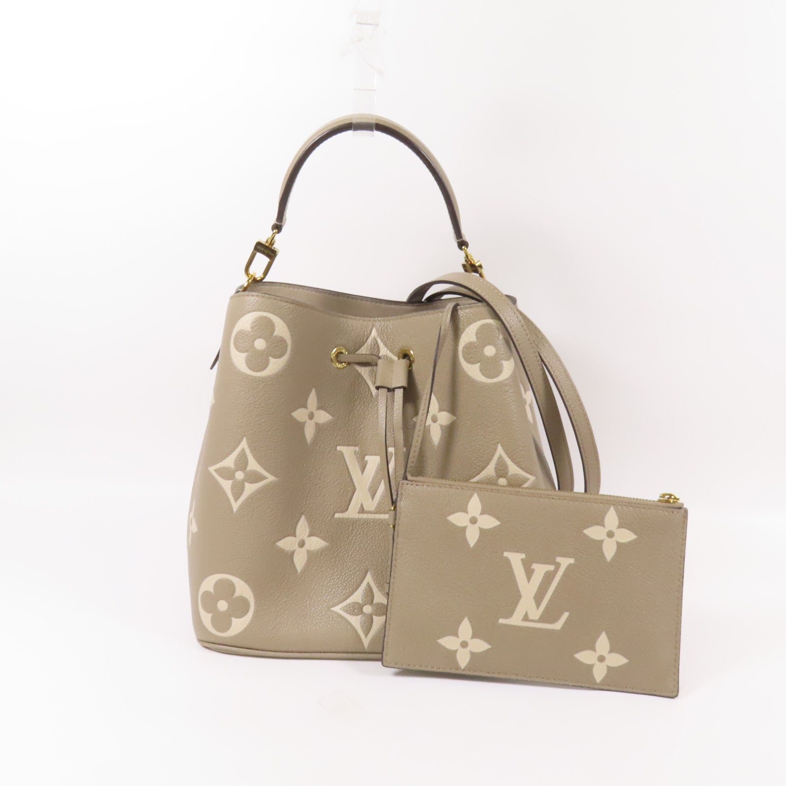 LOUIS VUITTON Monogram Empreinte Neo Noe MM金扣手挽肩背兩用袋