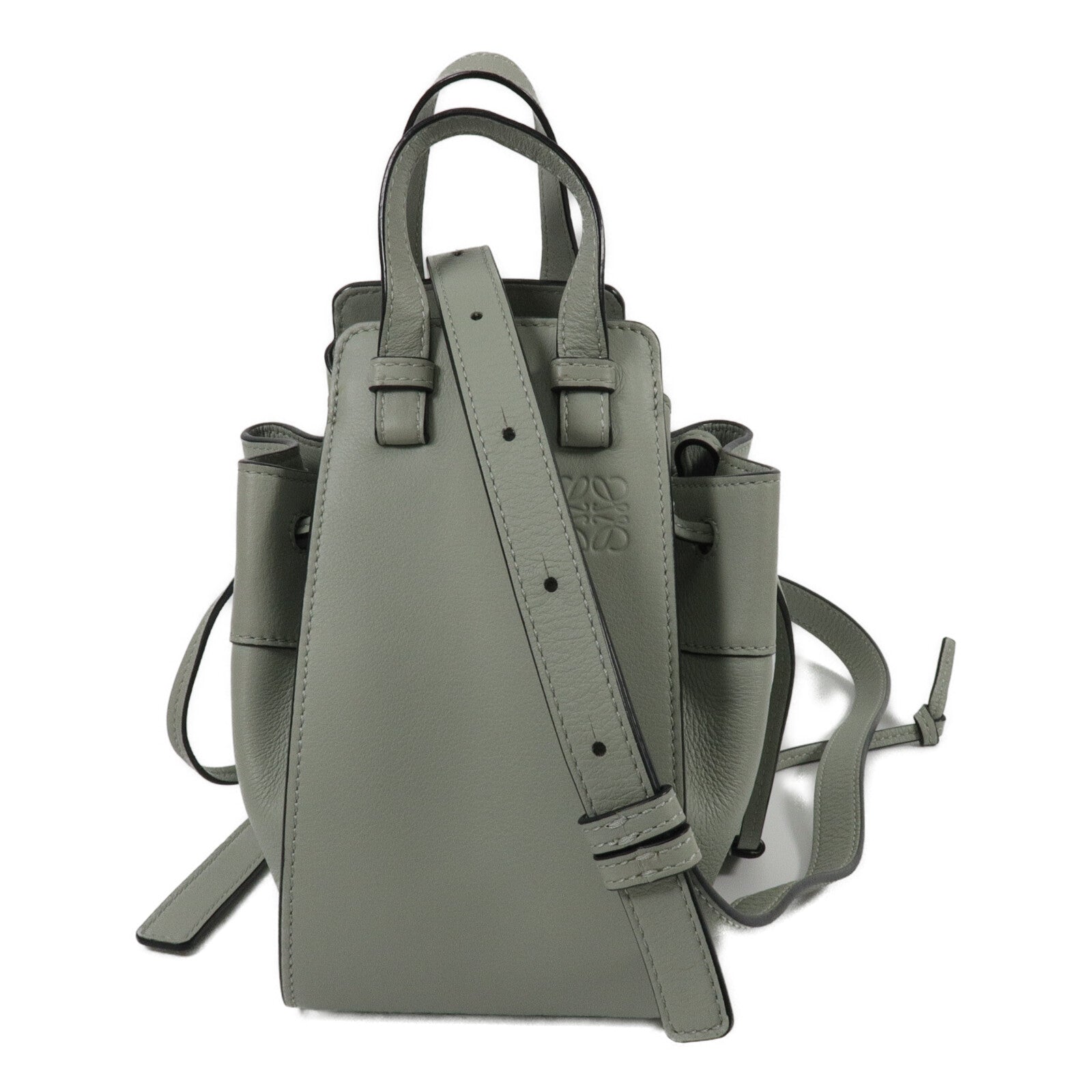 LOEWE 牛皮皮革Mini Hammock Drawstring手挽肩背兩用袋