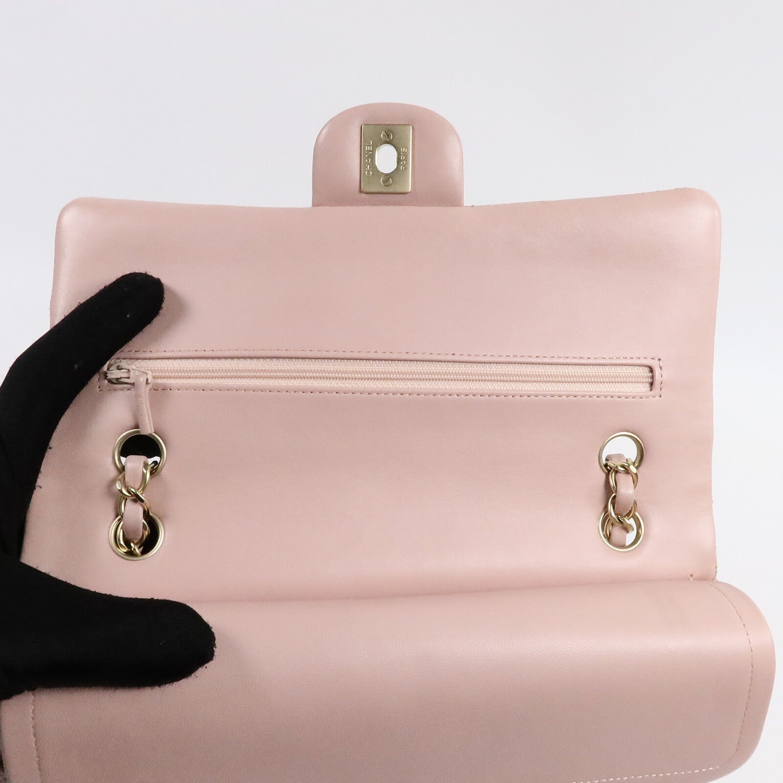 CHANEL 羊皮皮革Classic 25鏈帶肩背袋