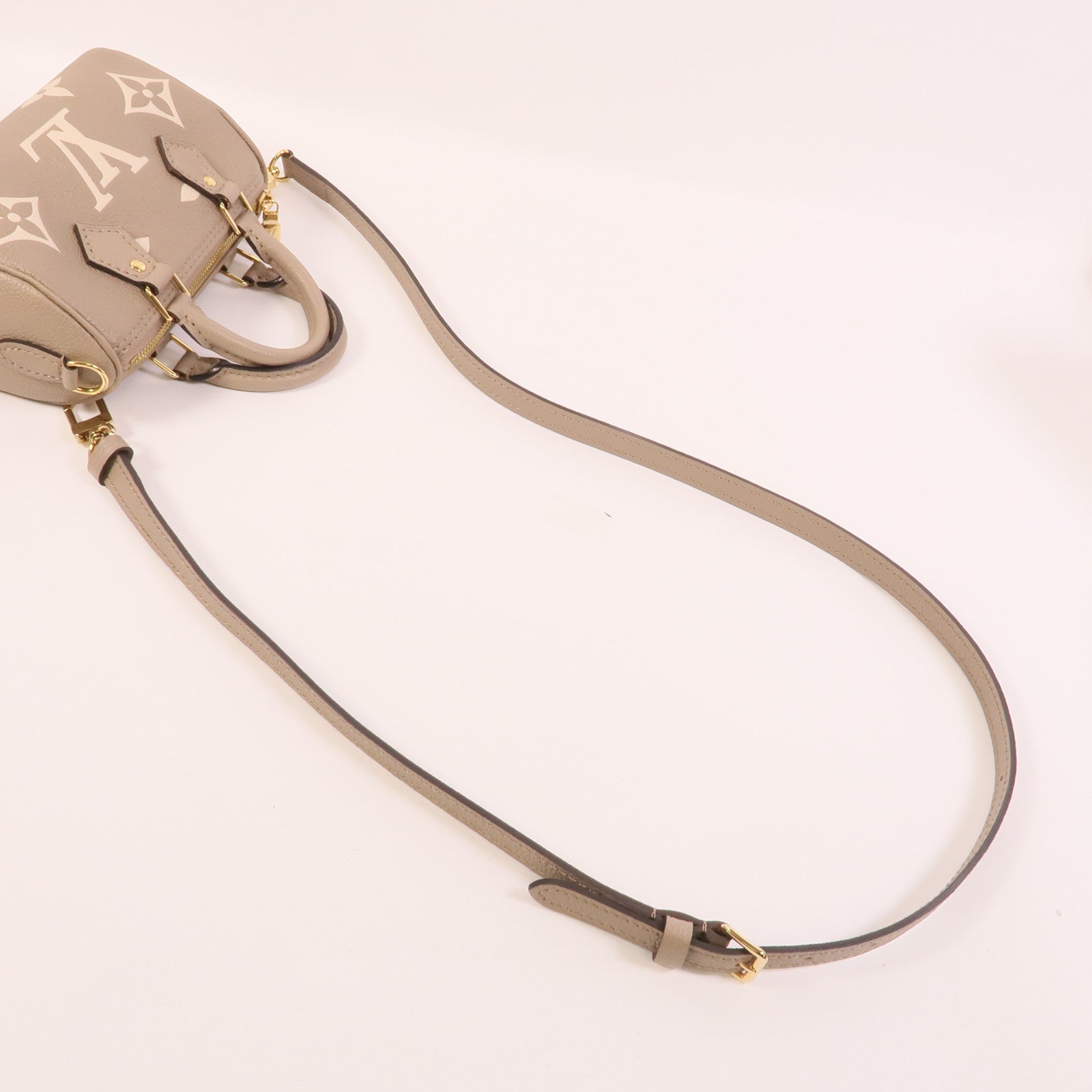 LOUIS VUITTON Monogram Empreinte Nano Speedy金扣手挽肩背兩用袋
