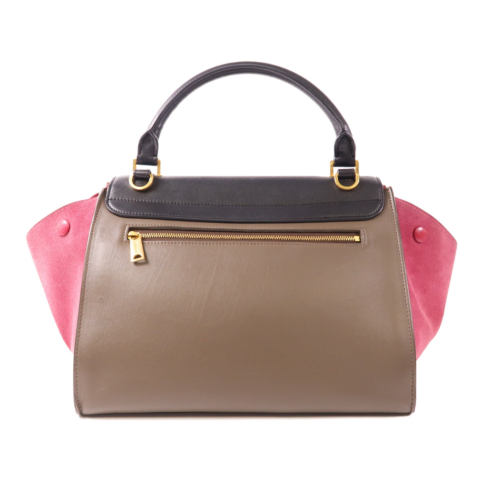 CELINE 牛皮皮革Trapeze MM金扣手挽肩背兩用袋