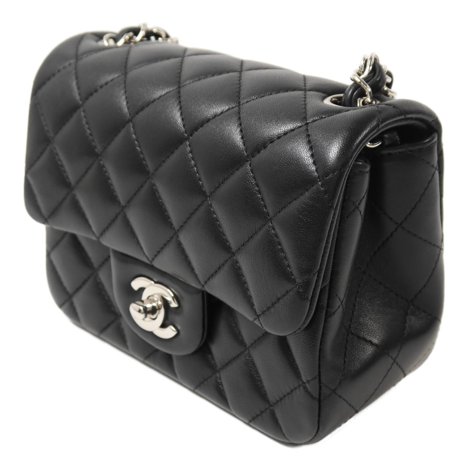 CHANEL 羊皮皮革Mini Classic 17鏈帶肩背袋