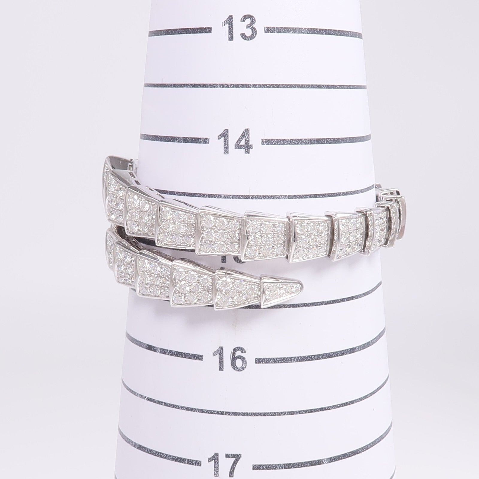 BVLGARI 18K白金Serpenti Viper Diamond Bracelet鑽石手鐲