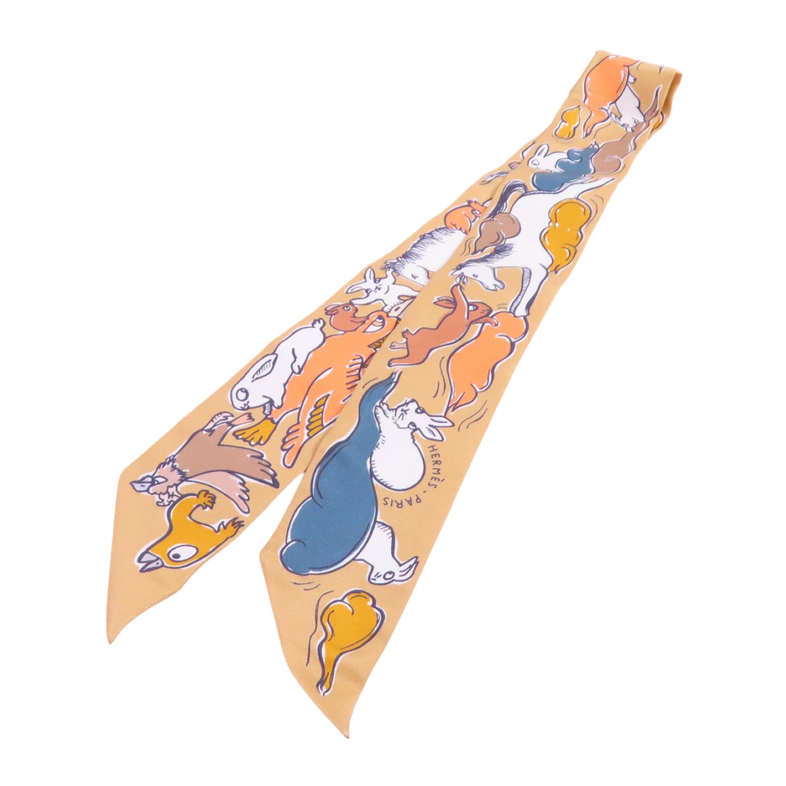 HERMES 絲質Twilly Scarf絲巾