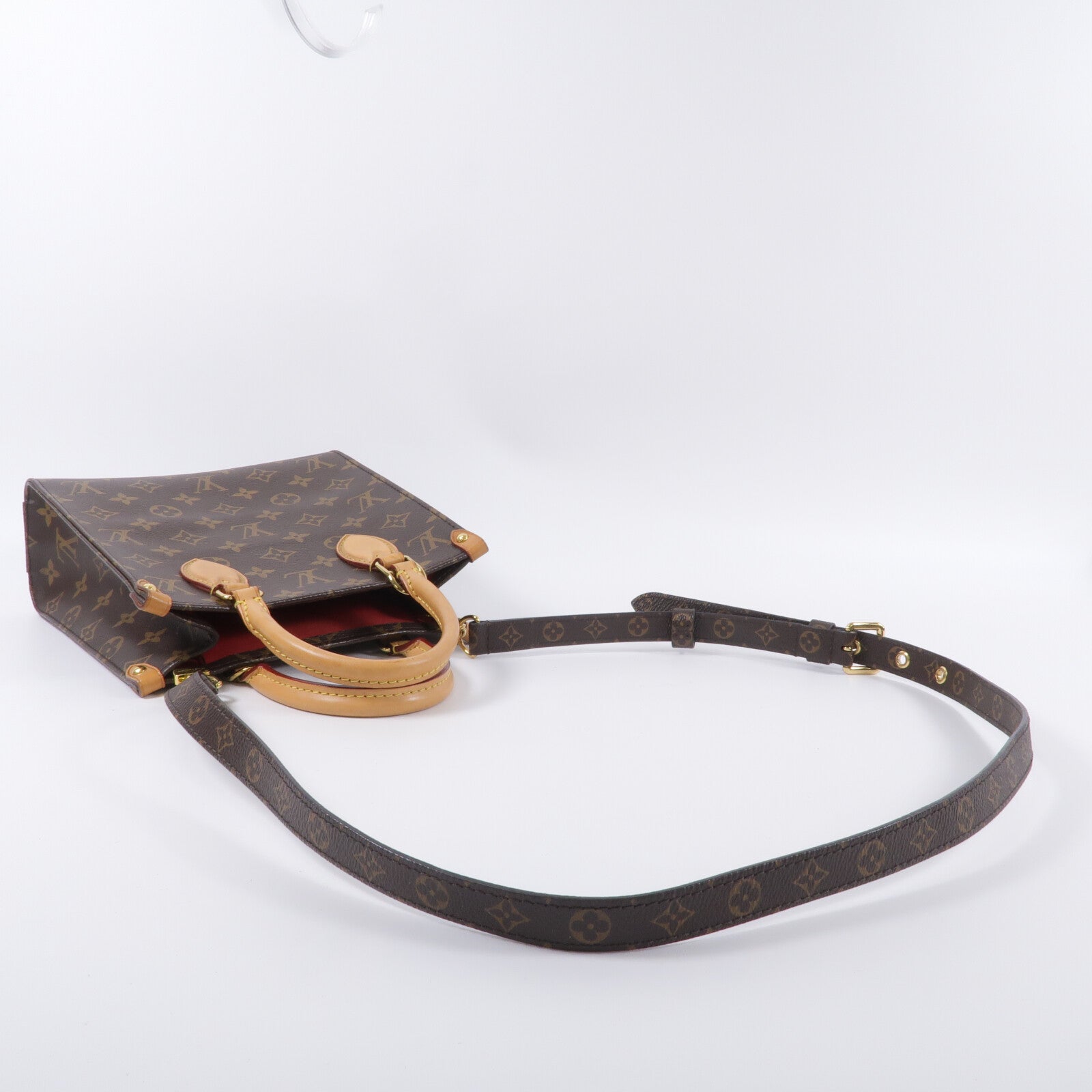 LOUIS VUITTON Monogram Sac Plat BB手挽肩背兩用袋
