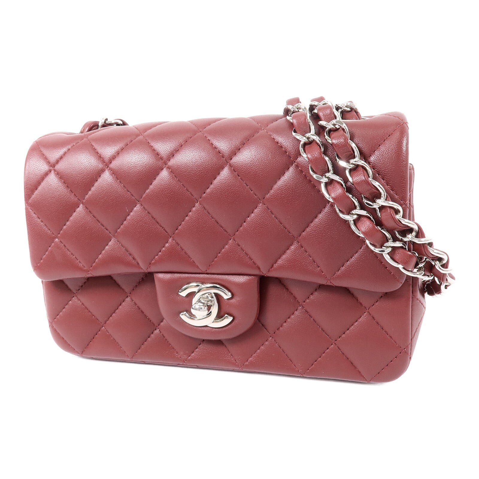 CHANEL 羊皮皮革Mini Classic 20鏈帶肩背袋