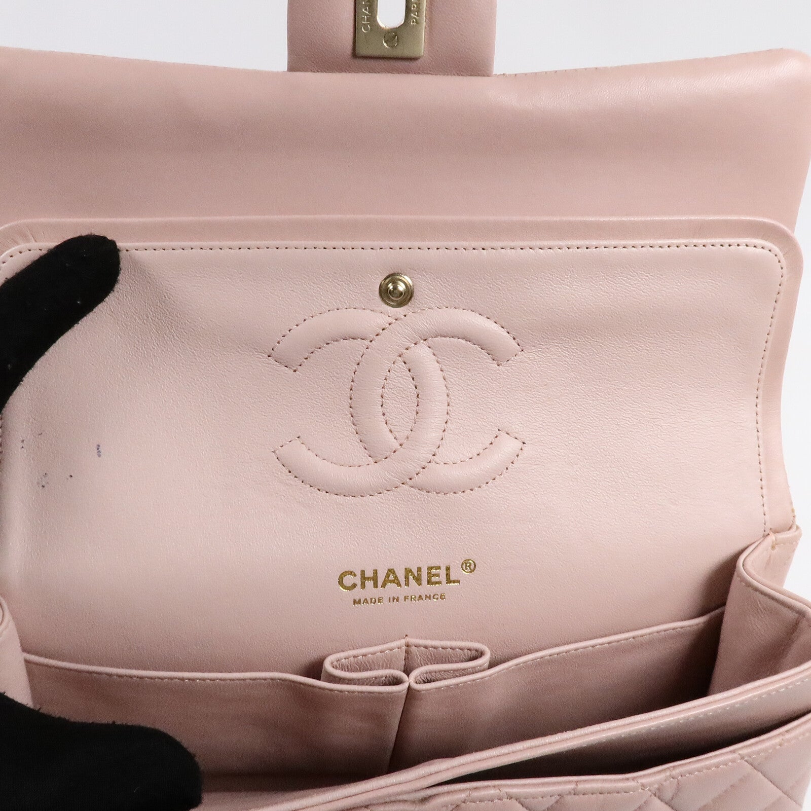 CHANEL 羊皮皮革Classic 25鏈帶肩背袋