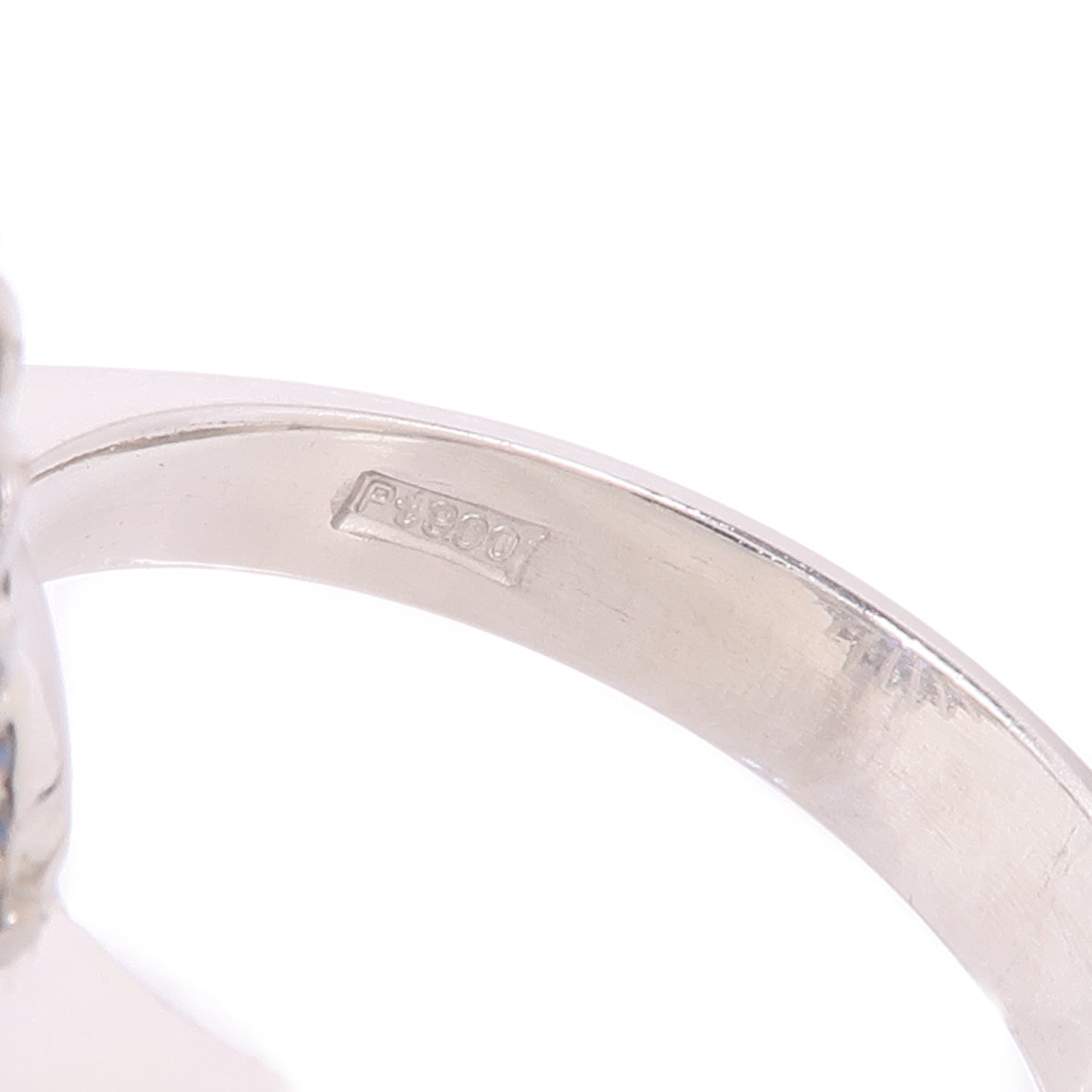 JEWELRY PT900鉑金Sapphire/Diamond Ring藍寶石/鑽石戒指US#7