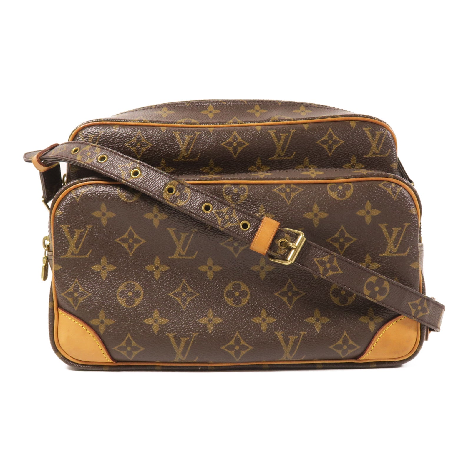 LOUIS VUITTON【激減優惠】 Monogram Nile金扣肩背袋