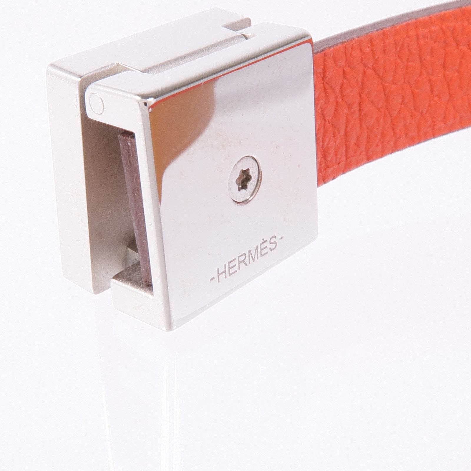 HERMES 皮革/金屬Double Bracelet手鏈