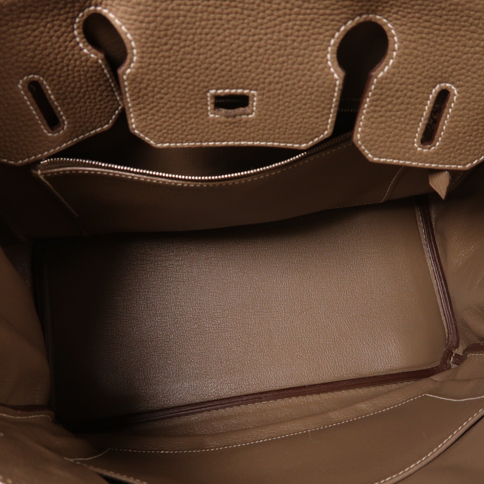 HERMES Togo皮革Birkin 30銀扣手挽袋Etoupe大象灰色