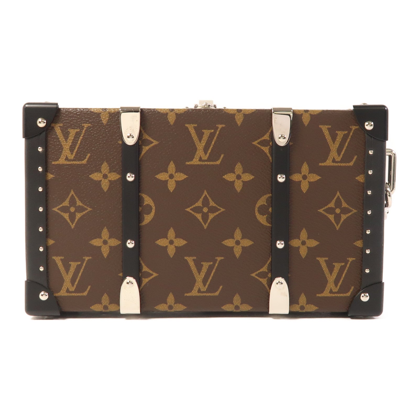 LOUIS VUITTON Monogram Wallet Trunk銀扣手拿包
