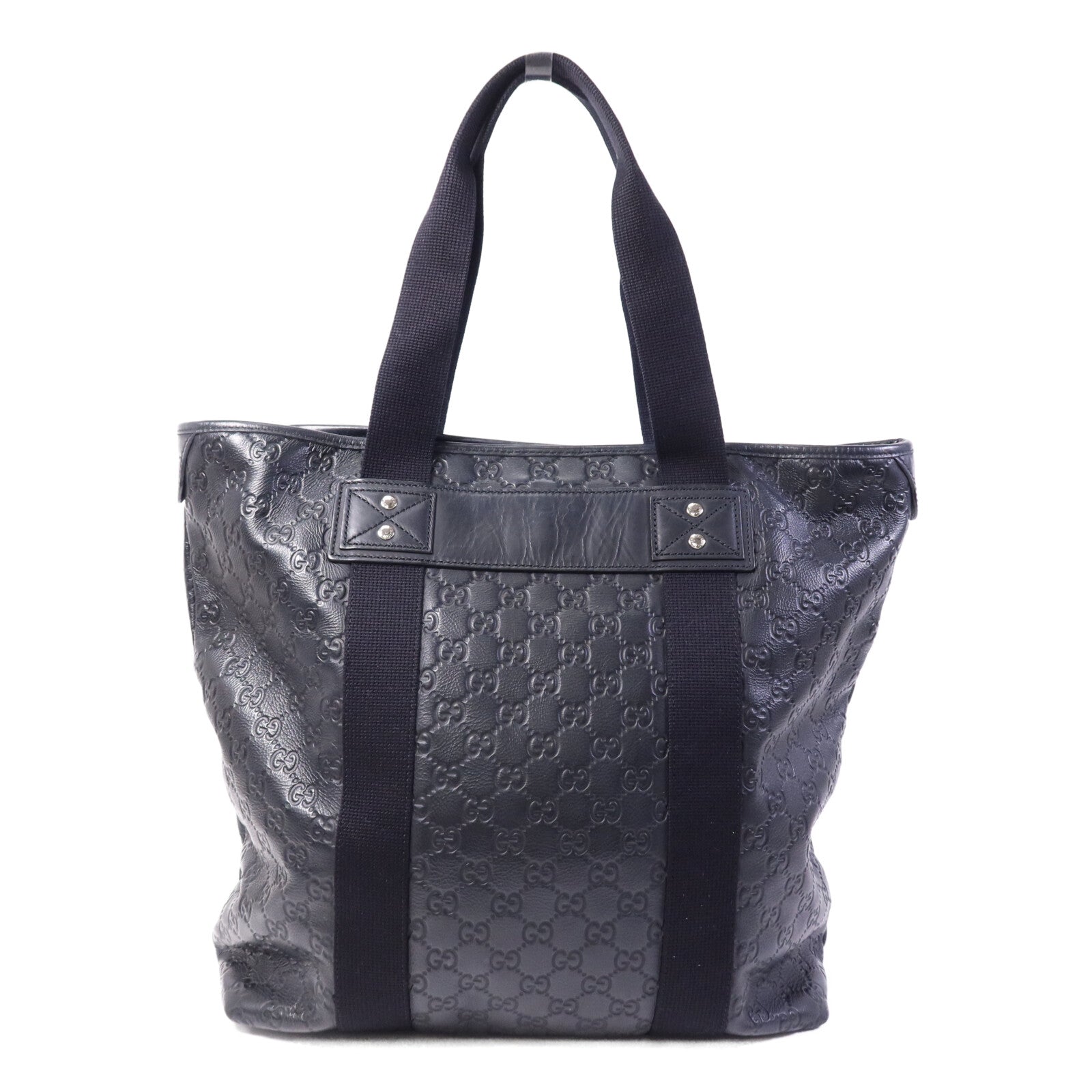 GUCCI 牛皮皮革Tote Bag銀扣手挽袋