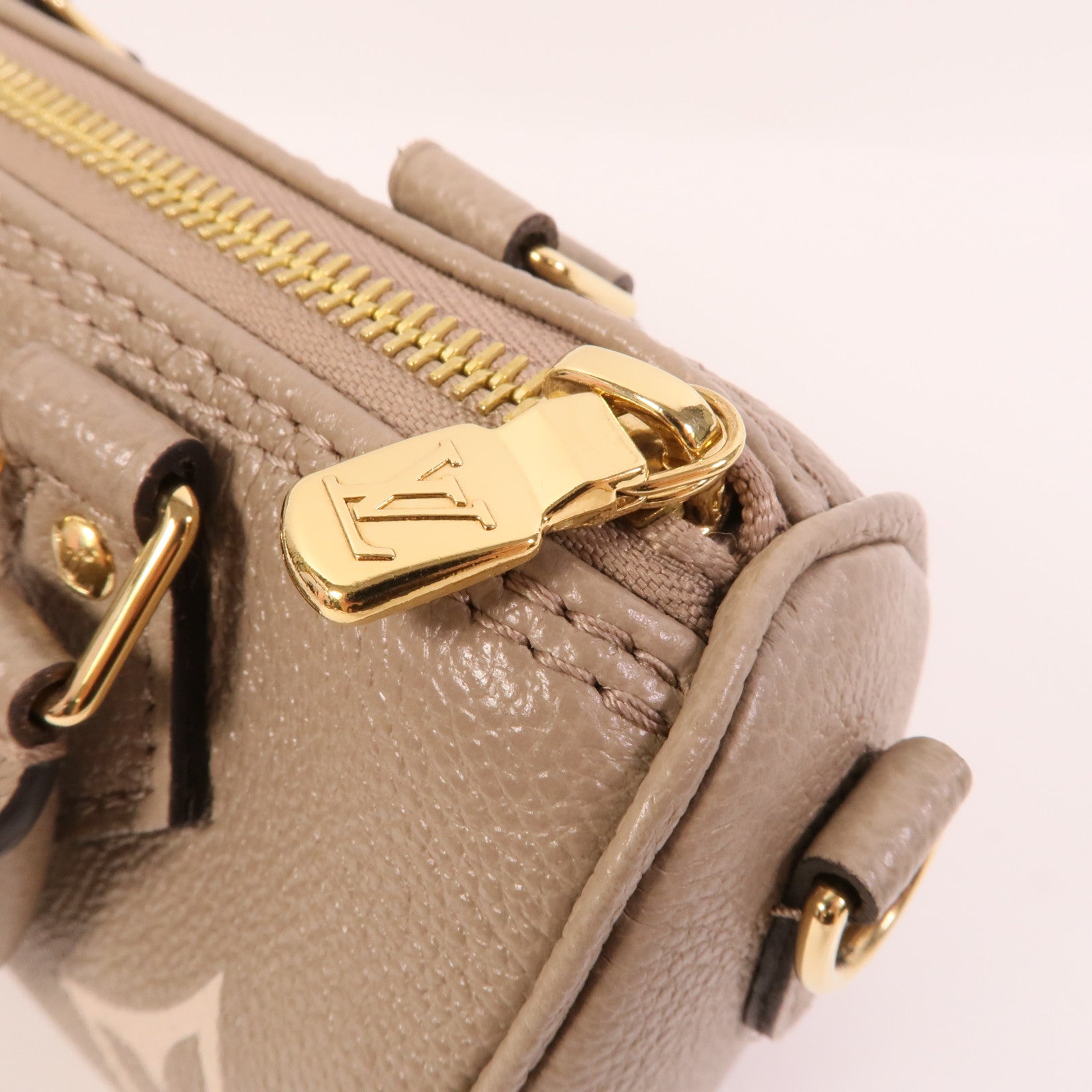 LOUIS VUITTON Monogram Empreinte Nano Speedy金扣手挽肩背兩用袋