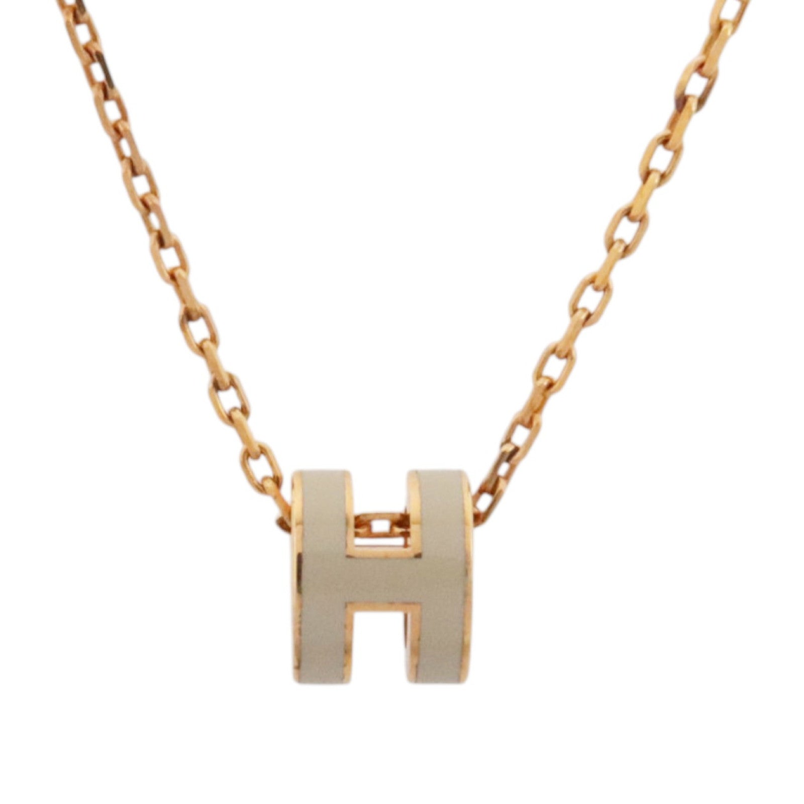 HERMES 金屬/琺瑯Mini Pop H Necklace項鏈