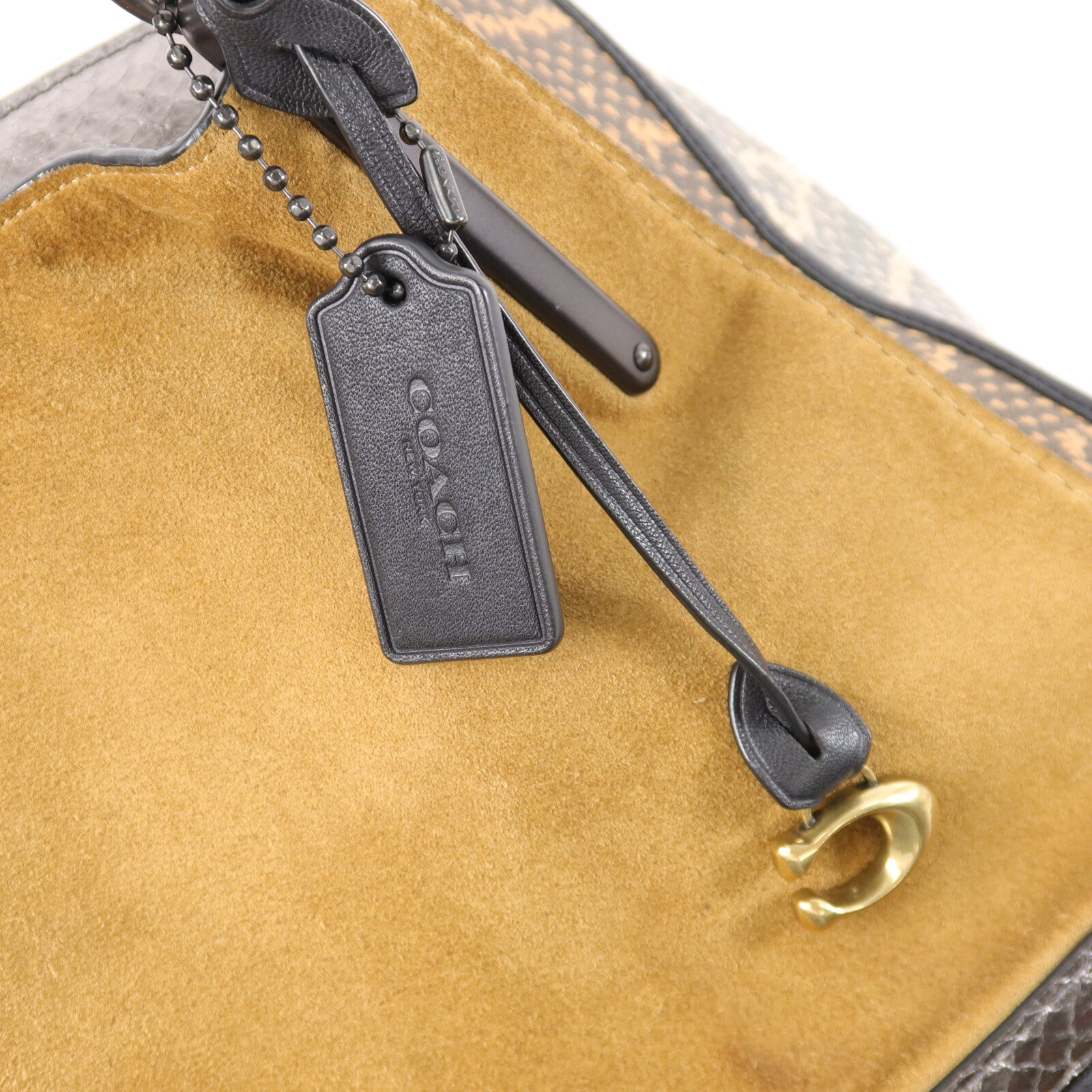 COACH Calf/Snakeskin/Suede Dreamer 36 Shoulder Bag肩背袋