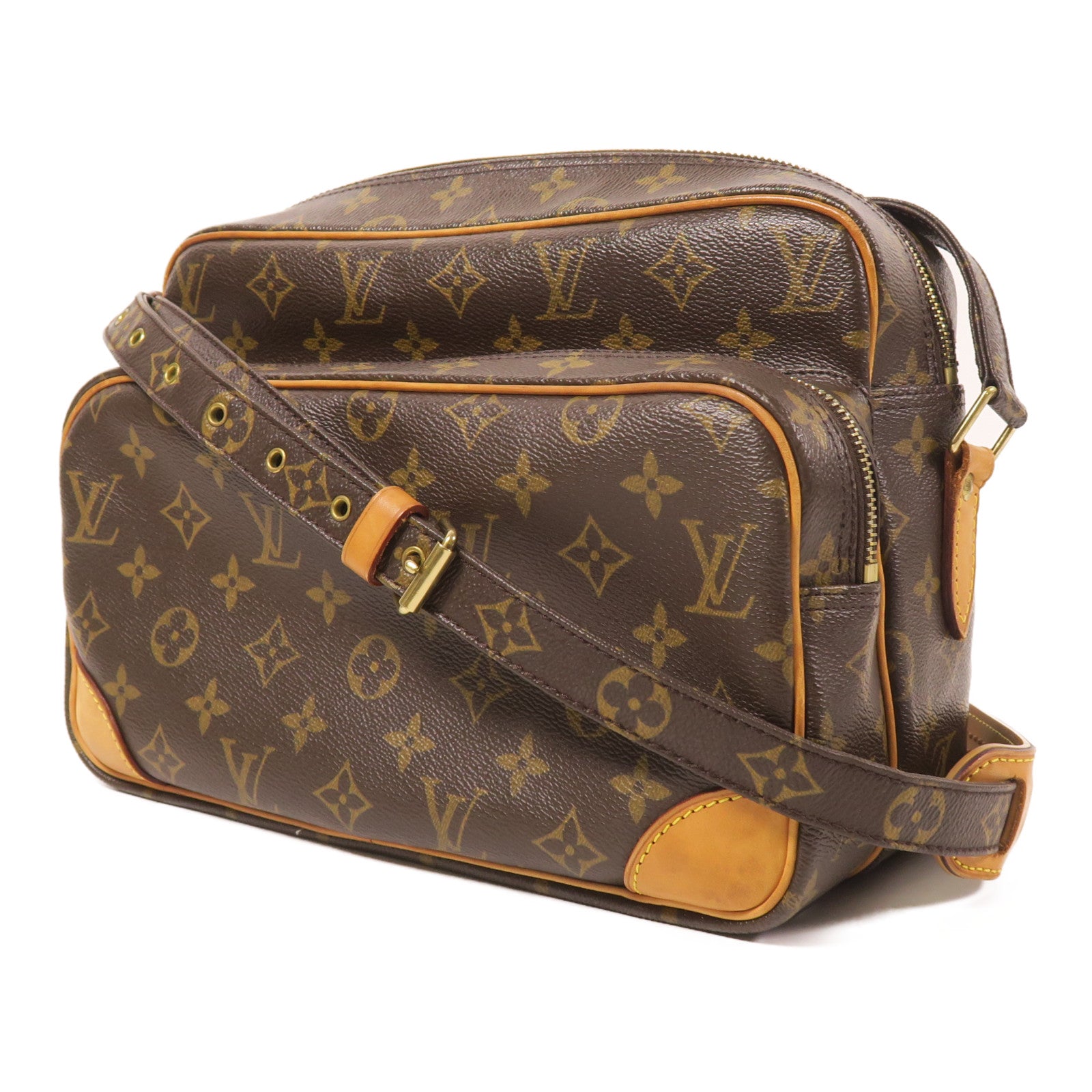 LOUIS VUITTON【激減優惠】 Monogram Nile金扣肩背袋