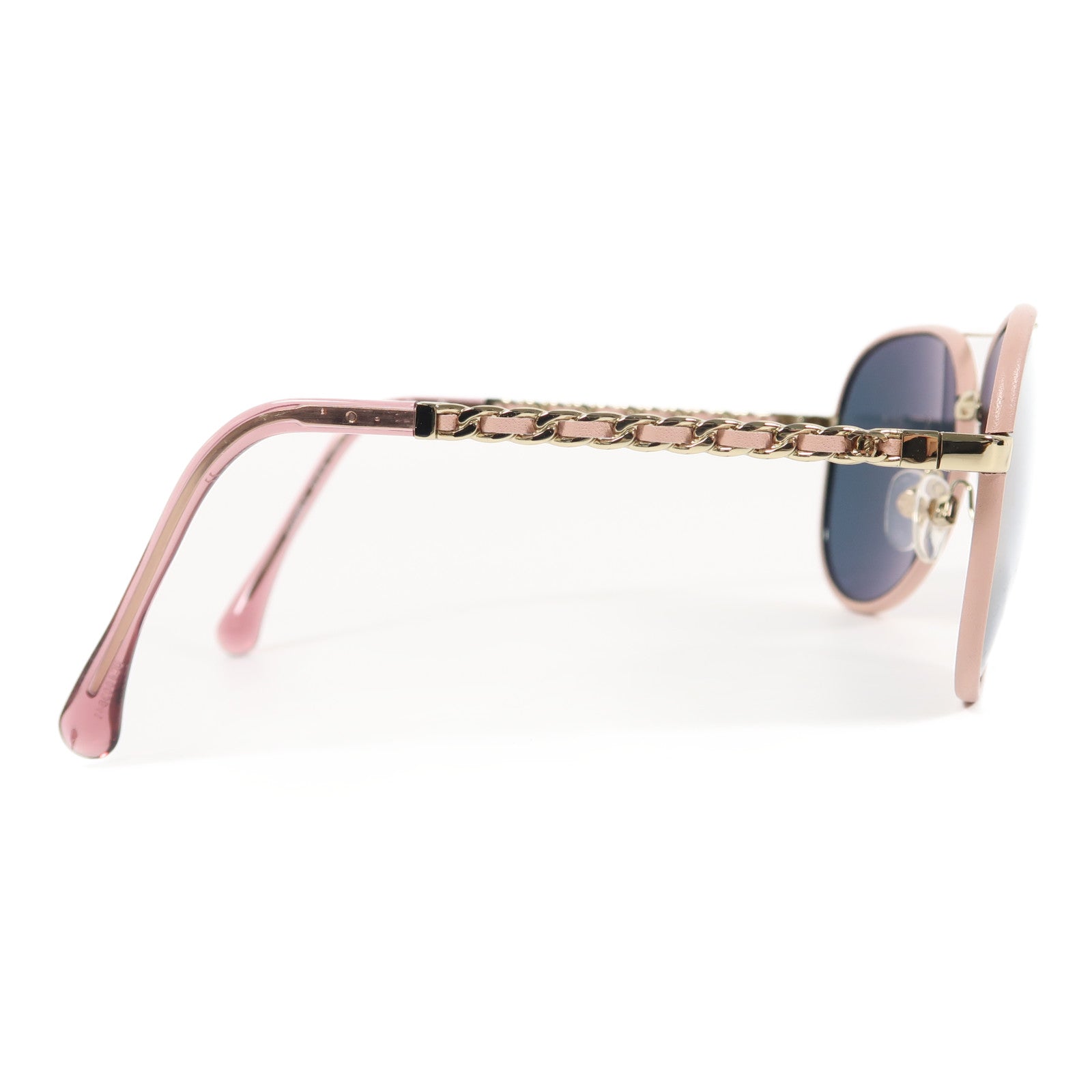 CHANEL 金屬Sunglass太陽眼鏡粉紅色