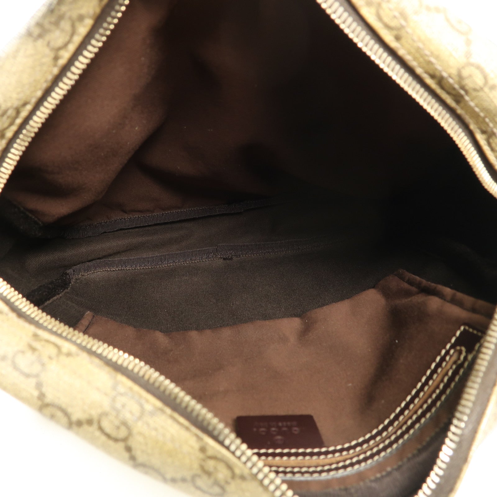 GUCCI 塗層帆布Shoulder Bag金扣肩背袋