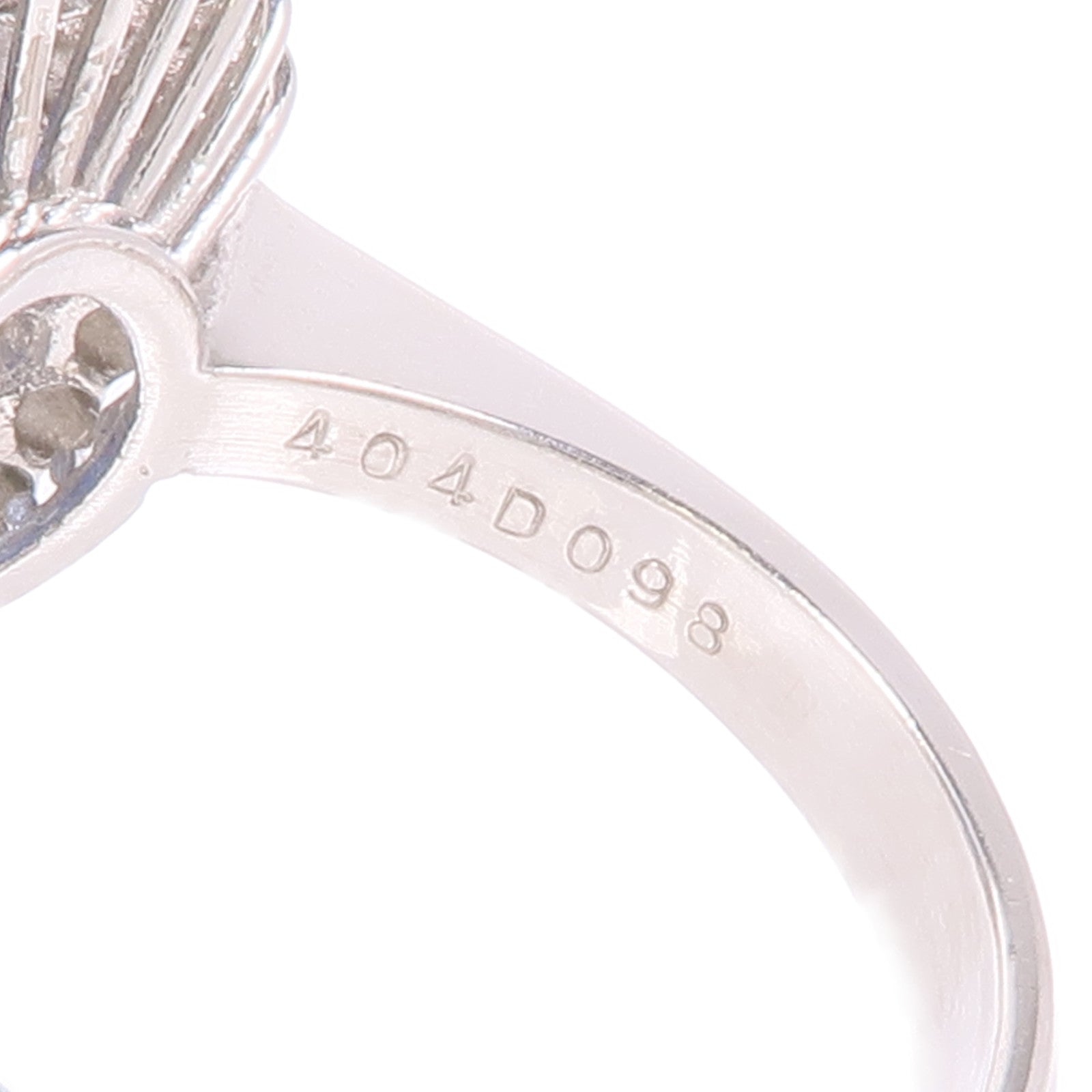 JEWELRY PT900鉑金Sapphire/Diamond Ring藍寶石/鑽石戒指US#7