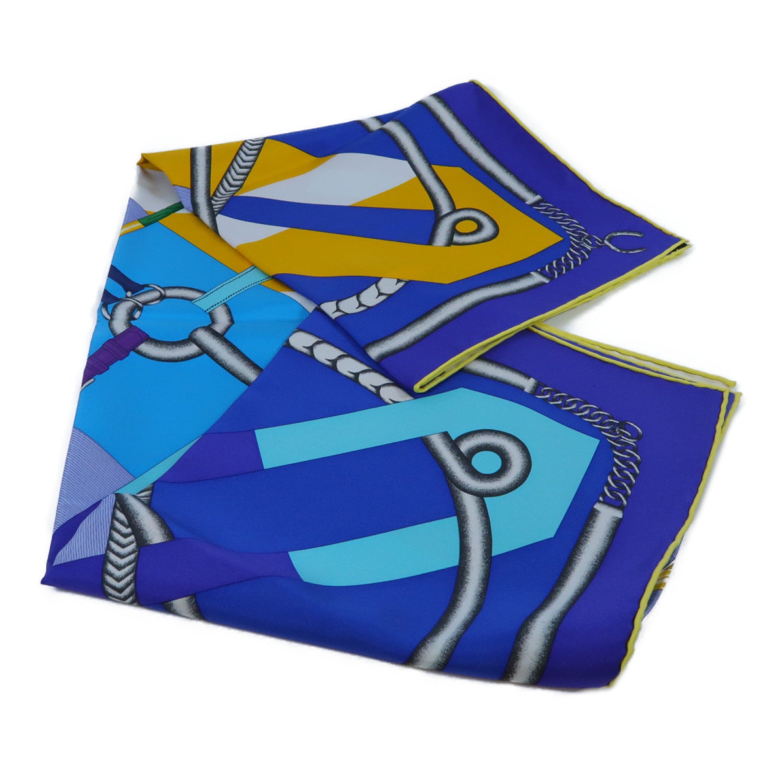 HERMES **【激減優惠】絲質Scarf絲巾藍色