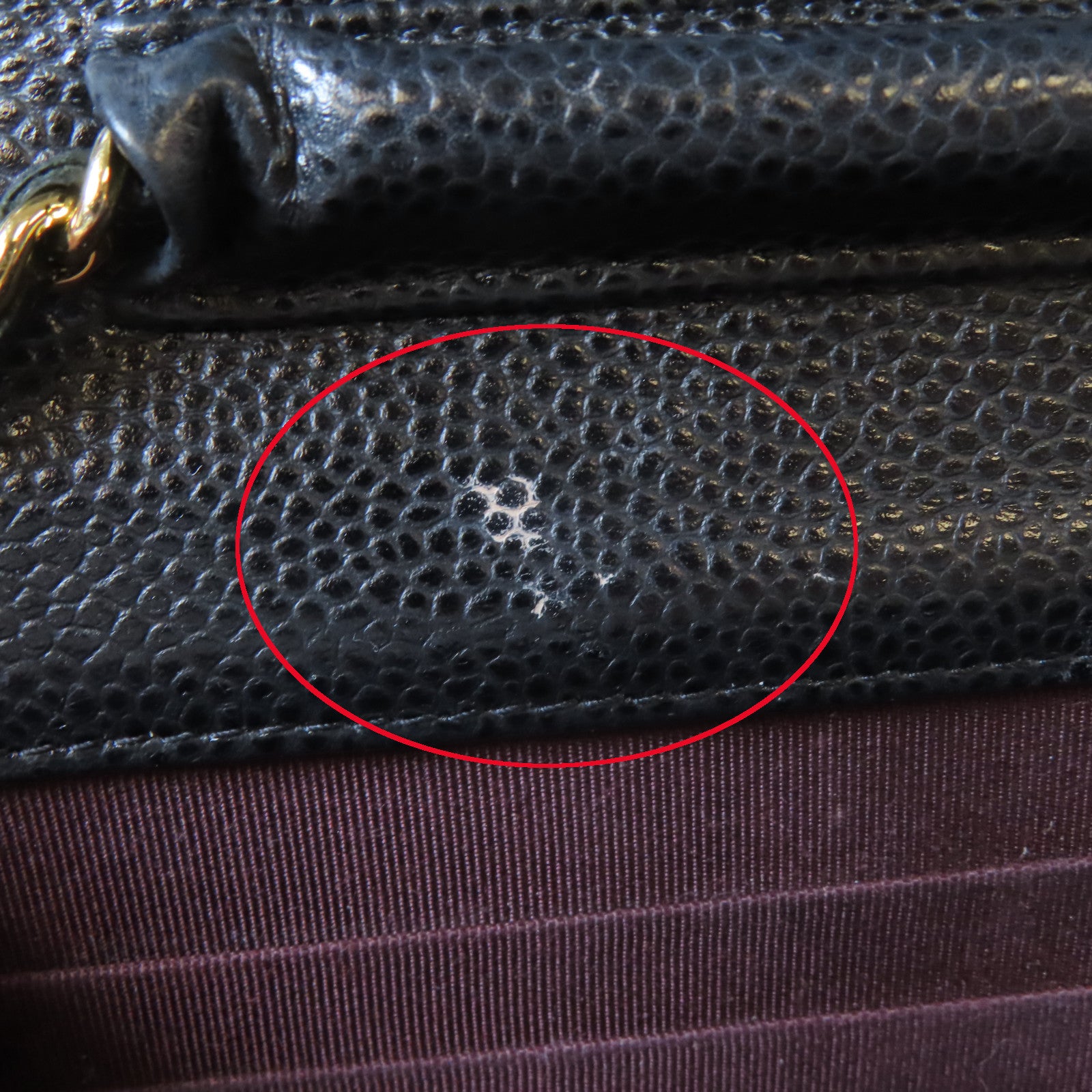 CHANEL 菱格Caviar皮革Wallet On Chain金扣鏈帶肩背袋黑色