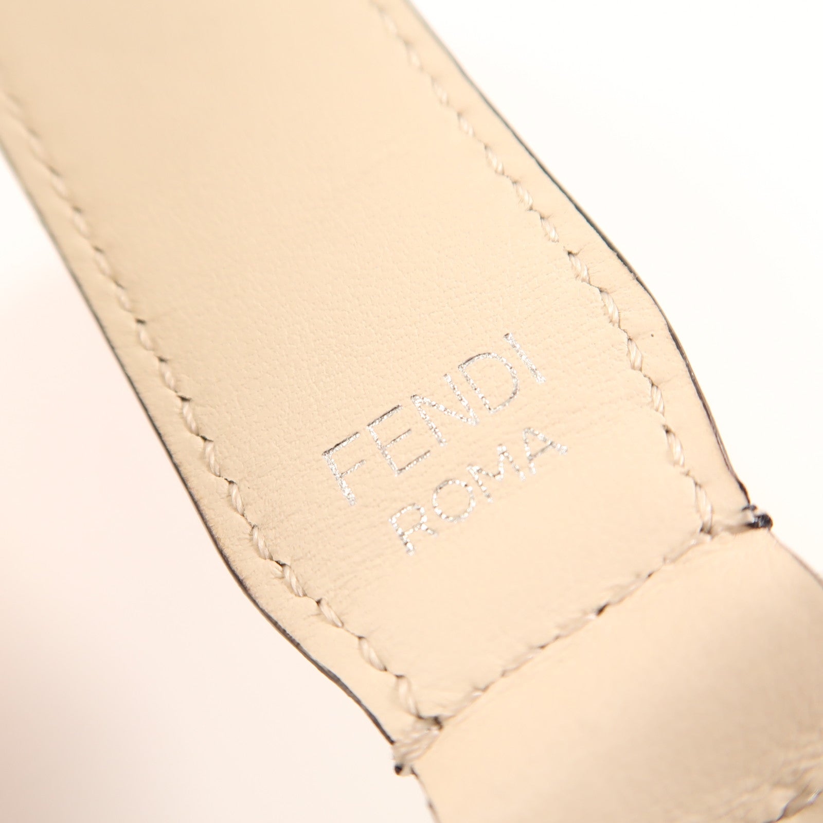 FENDI SHW Shoulder Strap Calfskin Leather Black