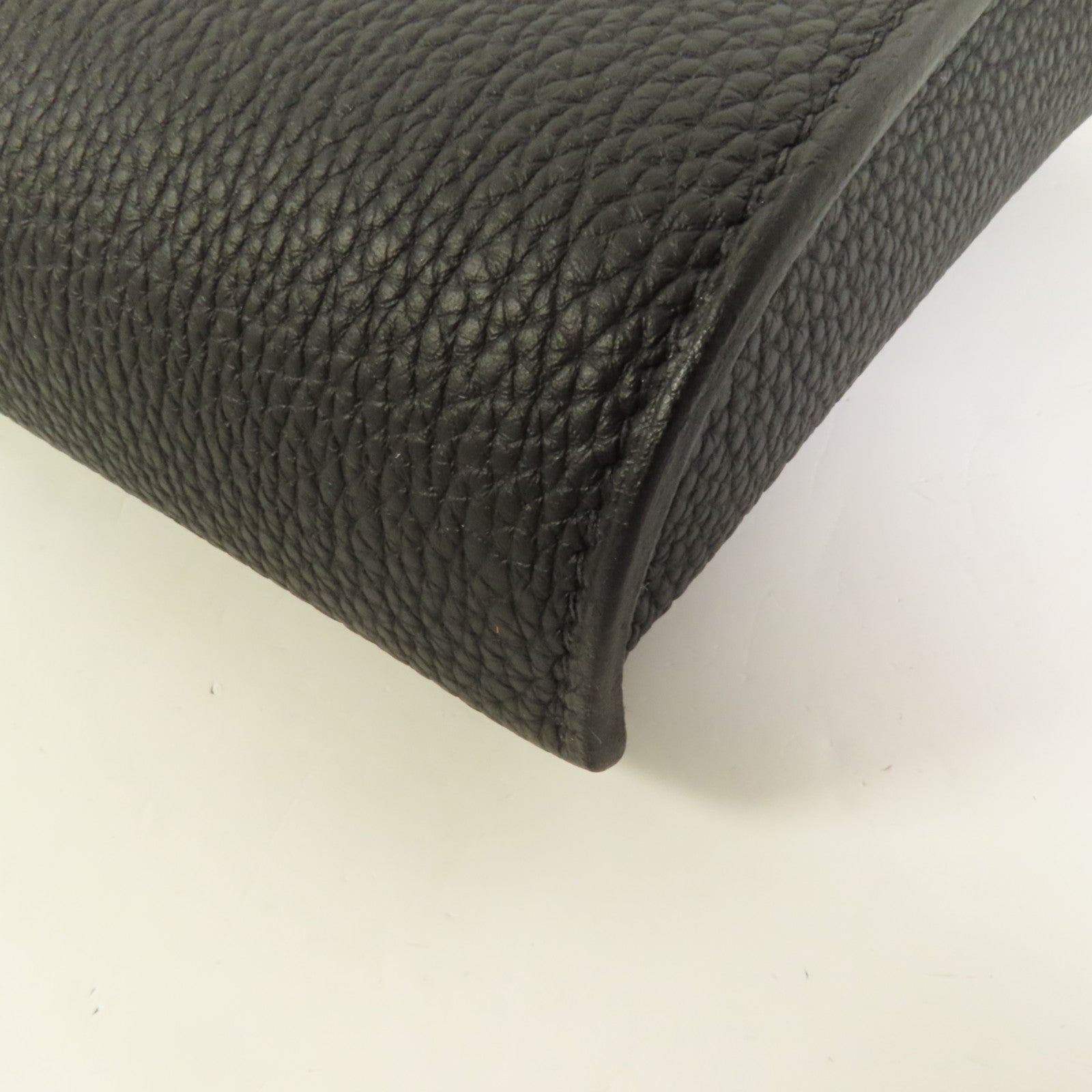 HERMES Togo皮革Videpoches銀扣肩背袋Noir