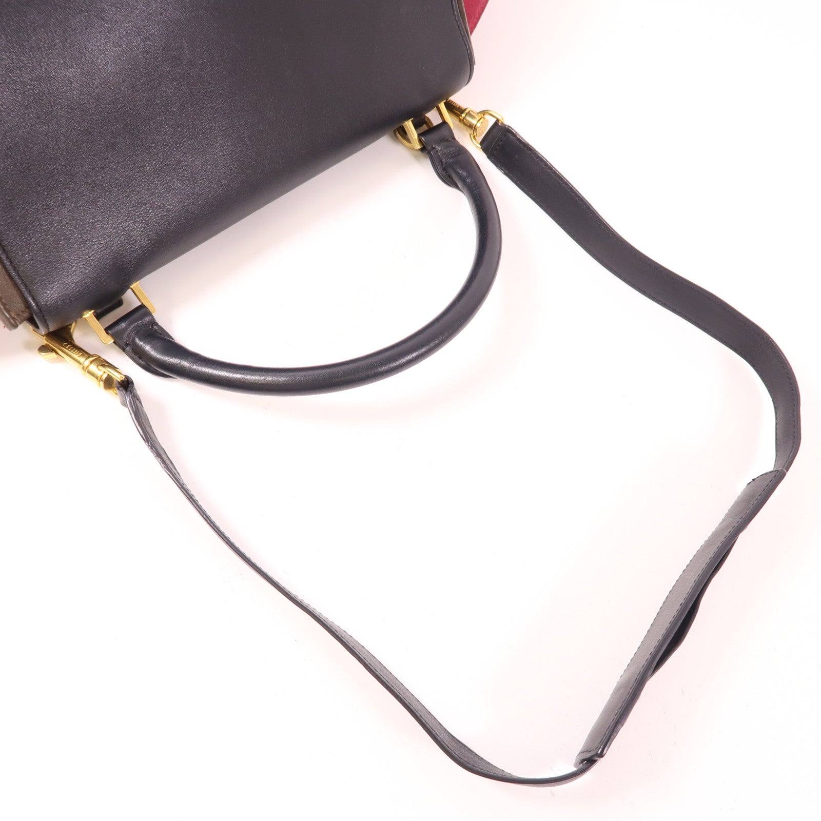 CELINE 【激減優惠】牛皮皮革Trapeze MM金扣手挽肩背兩用袋