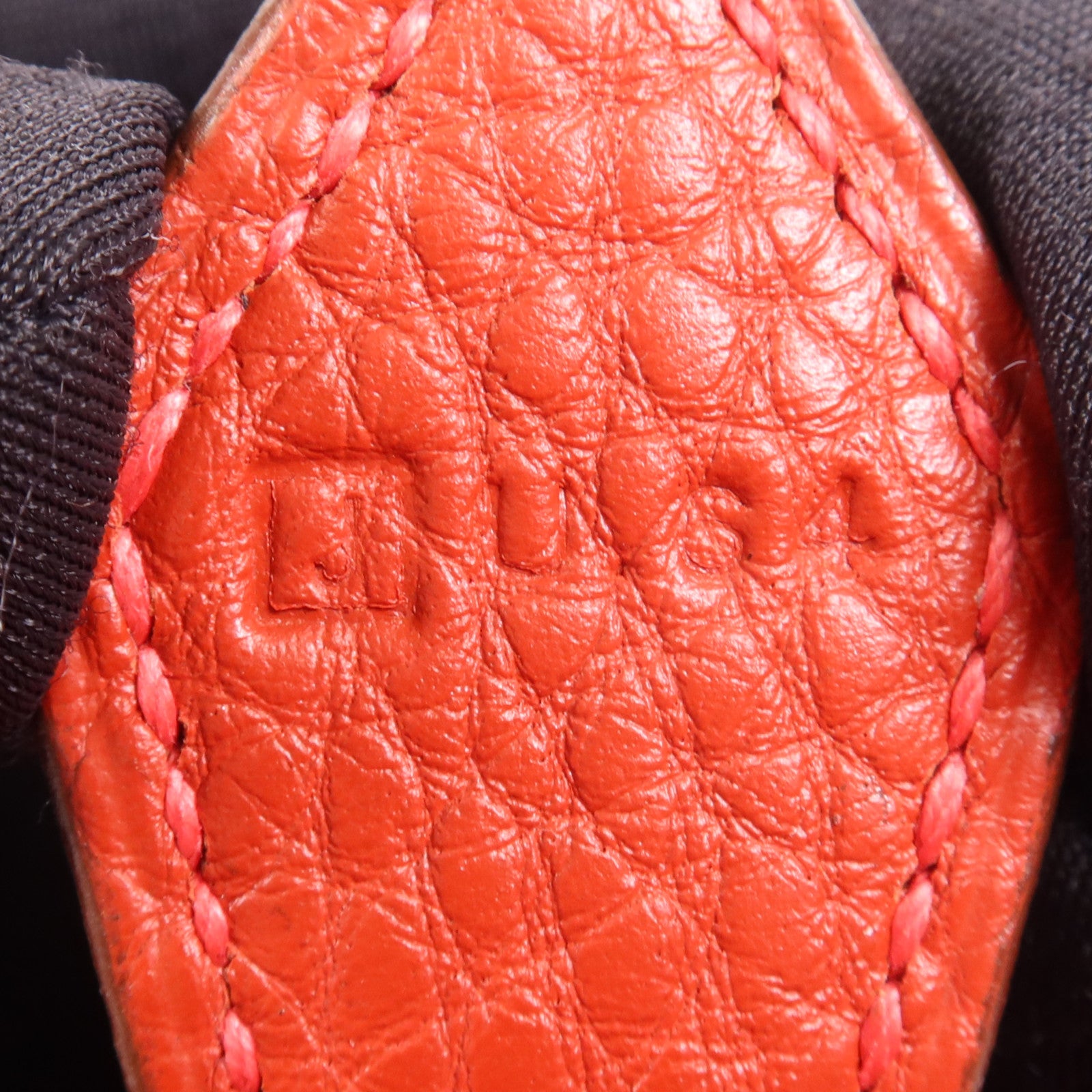 HERMES Togo皮革Bolide 1923 30銀扣手挽袋Rouge Garance