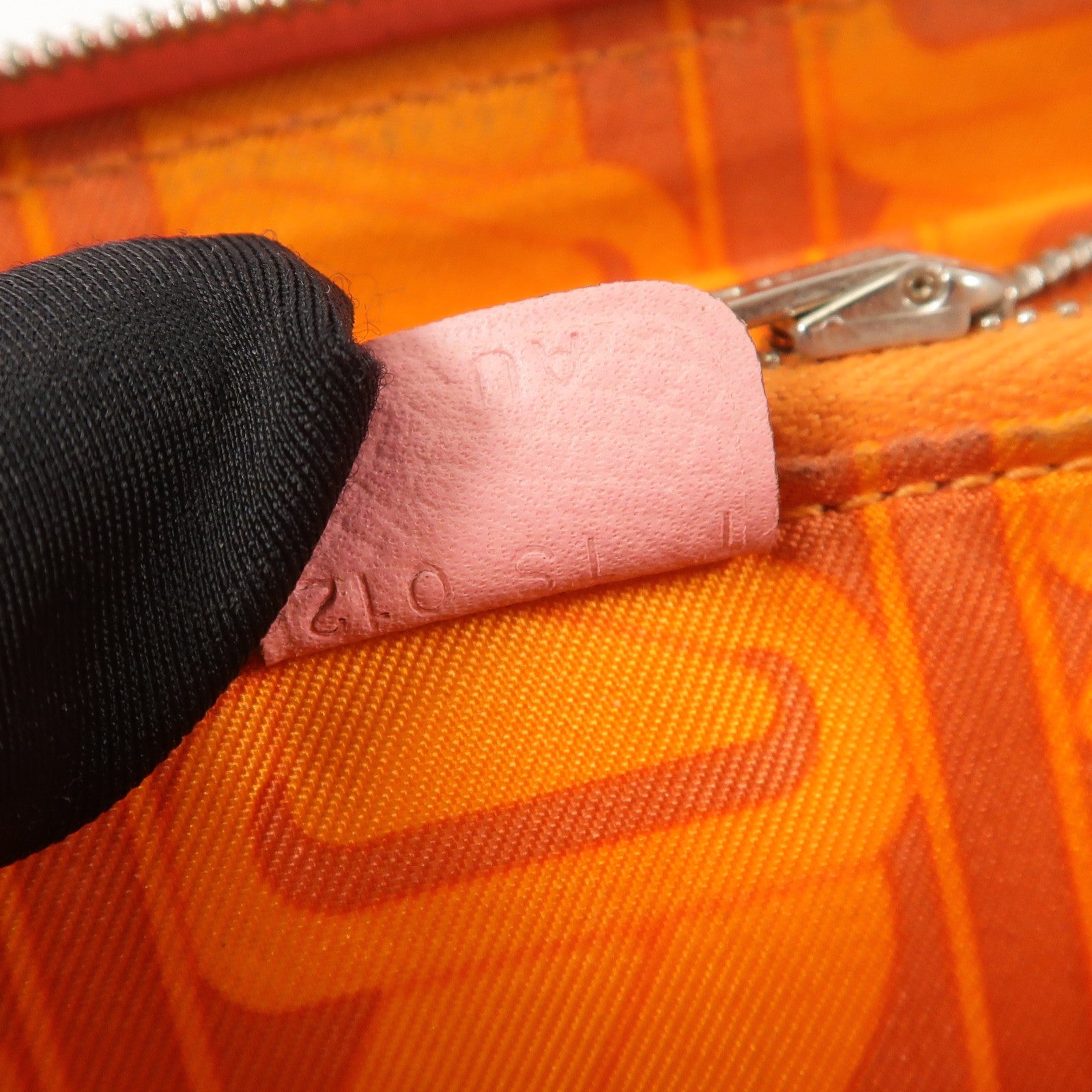 HERMES Epsom皮革/絲質Silk In Compact錢包Rose Azalee
