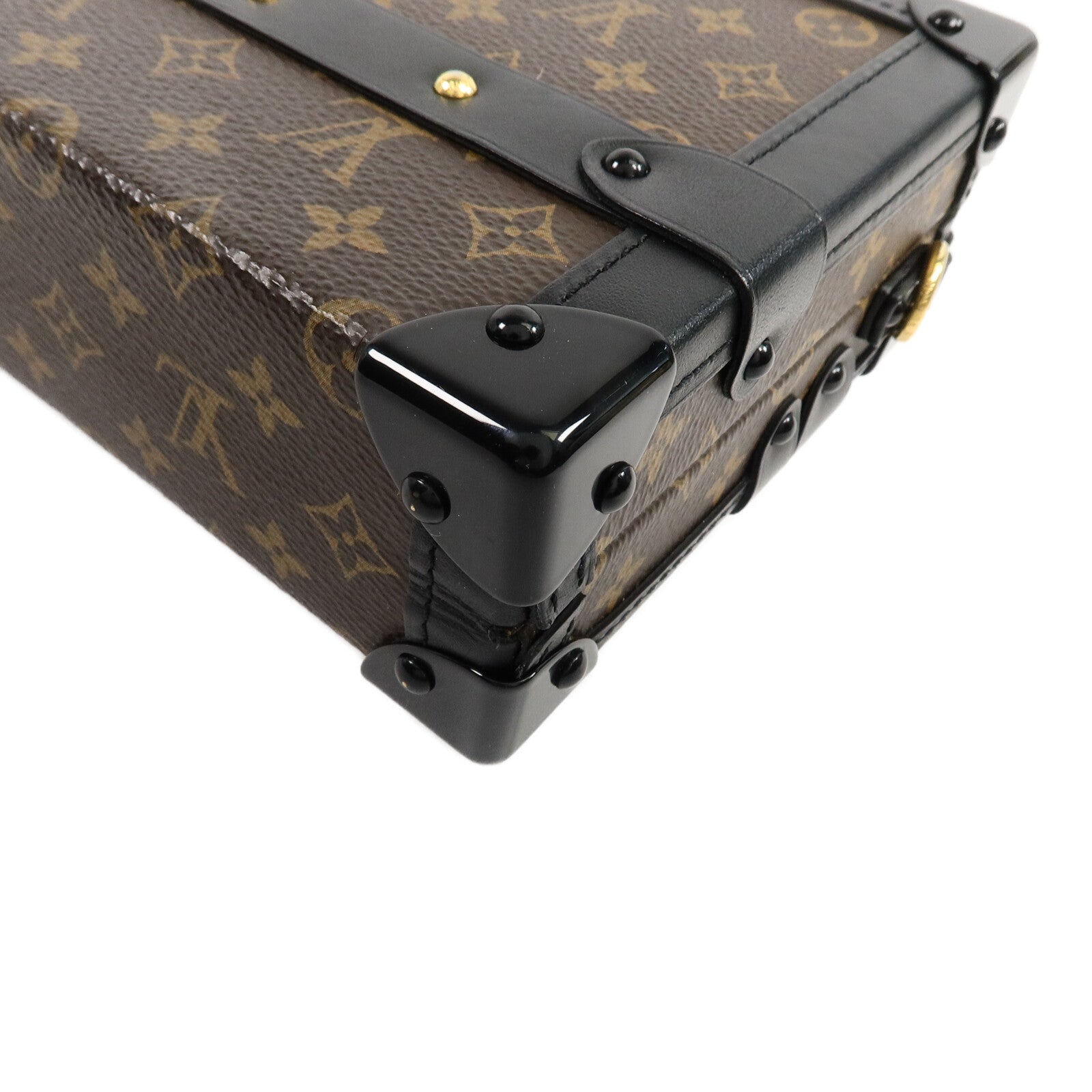 LOUIS VUITTON Monogram/牛皮皮革 Petite Malle肩背袋