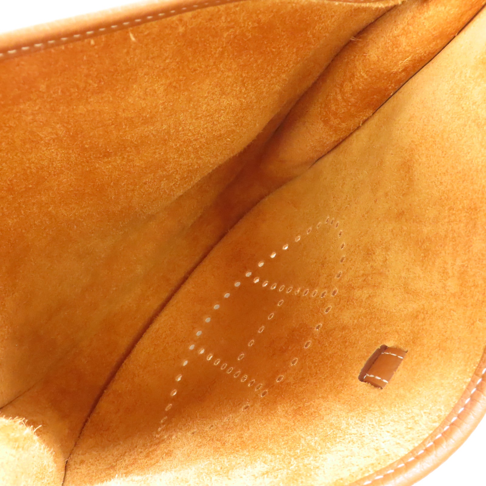 HERMES Clemence皮革Evelyne PM金扣肩背袋棕色