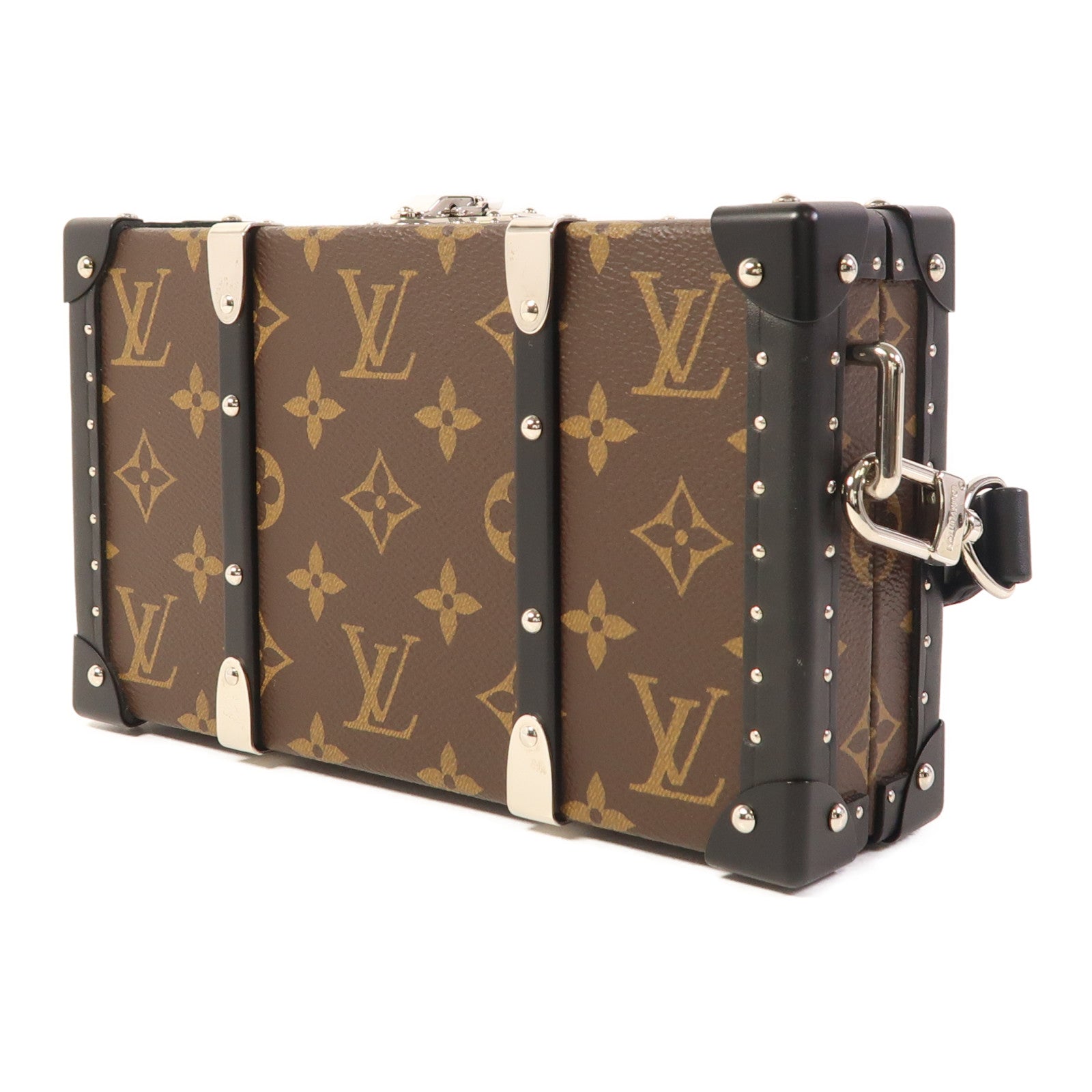 LOUIS VUITTON Monogram Wallet Trunk銀扣手拿包
