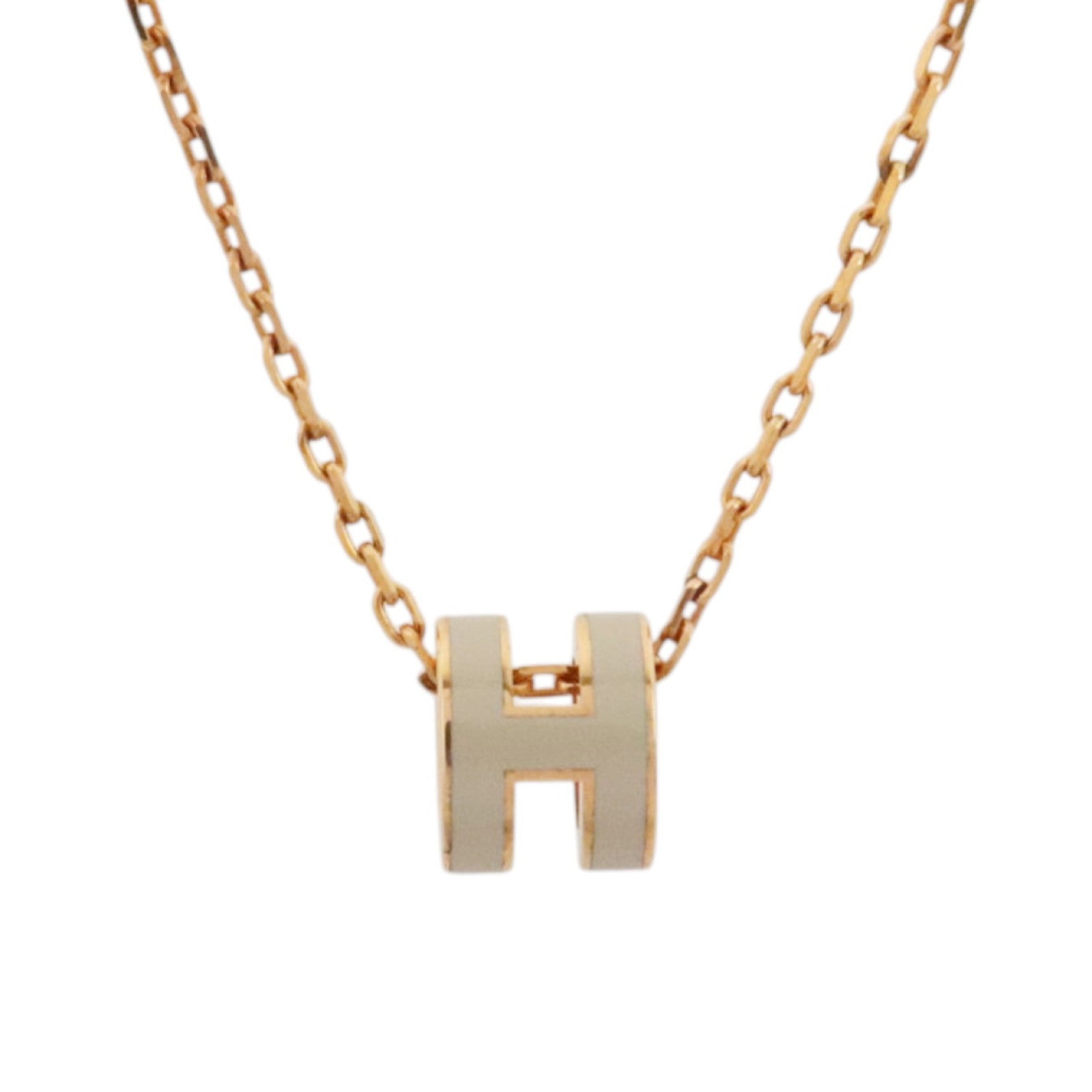 HERMES 金屬/琺瑯Mini Pop H Necklace項鏈