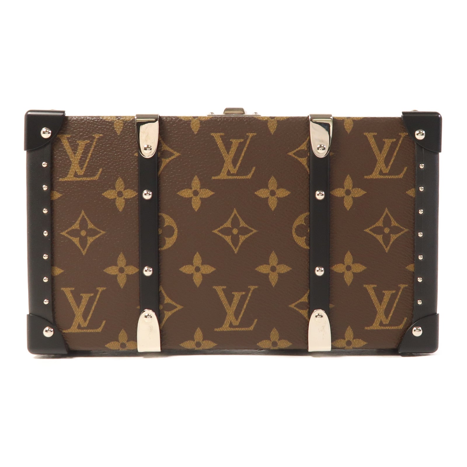 LOUIS VUITTON Monogram Wallet Trunk銀扣手拿包