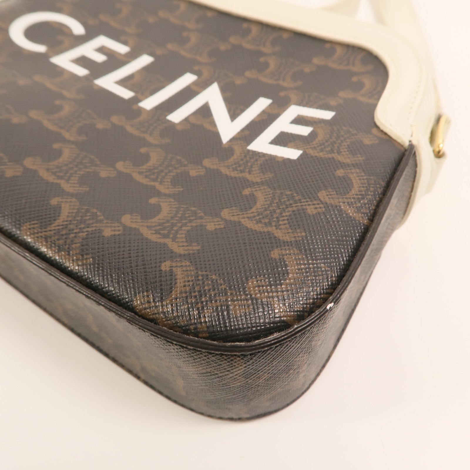 CELINE 塗層帆布Camera Bag金扣肩背袋