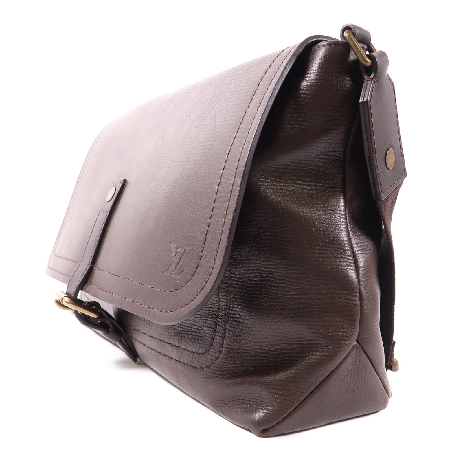 LOUIS VUITTON 牛皮皮革Utah Messenger肩背袋