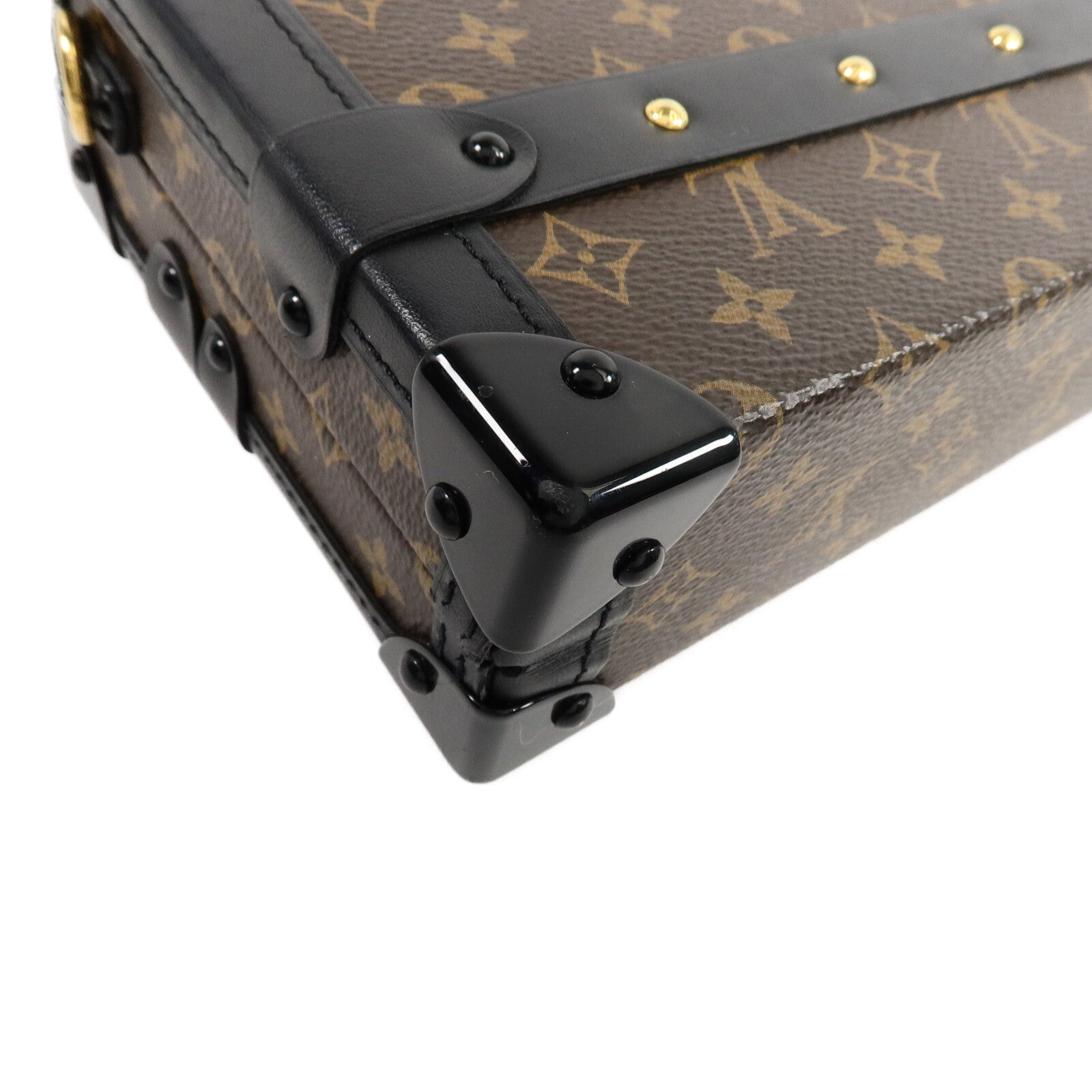 LOUIS VUITTON Monogram/牛皮皮革 Petite Malle肩背袋