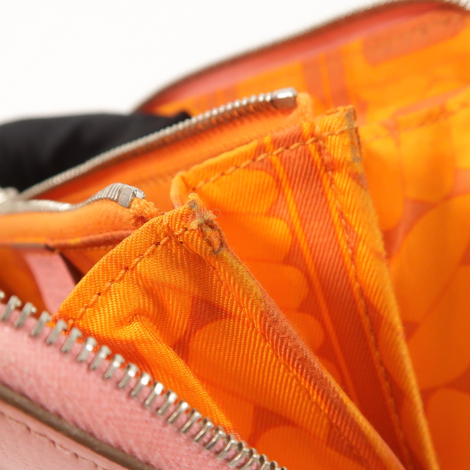 HERMES Epsom皮革/絲質Silk In Compact錢包Rose Azalee