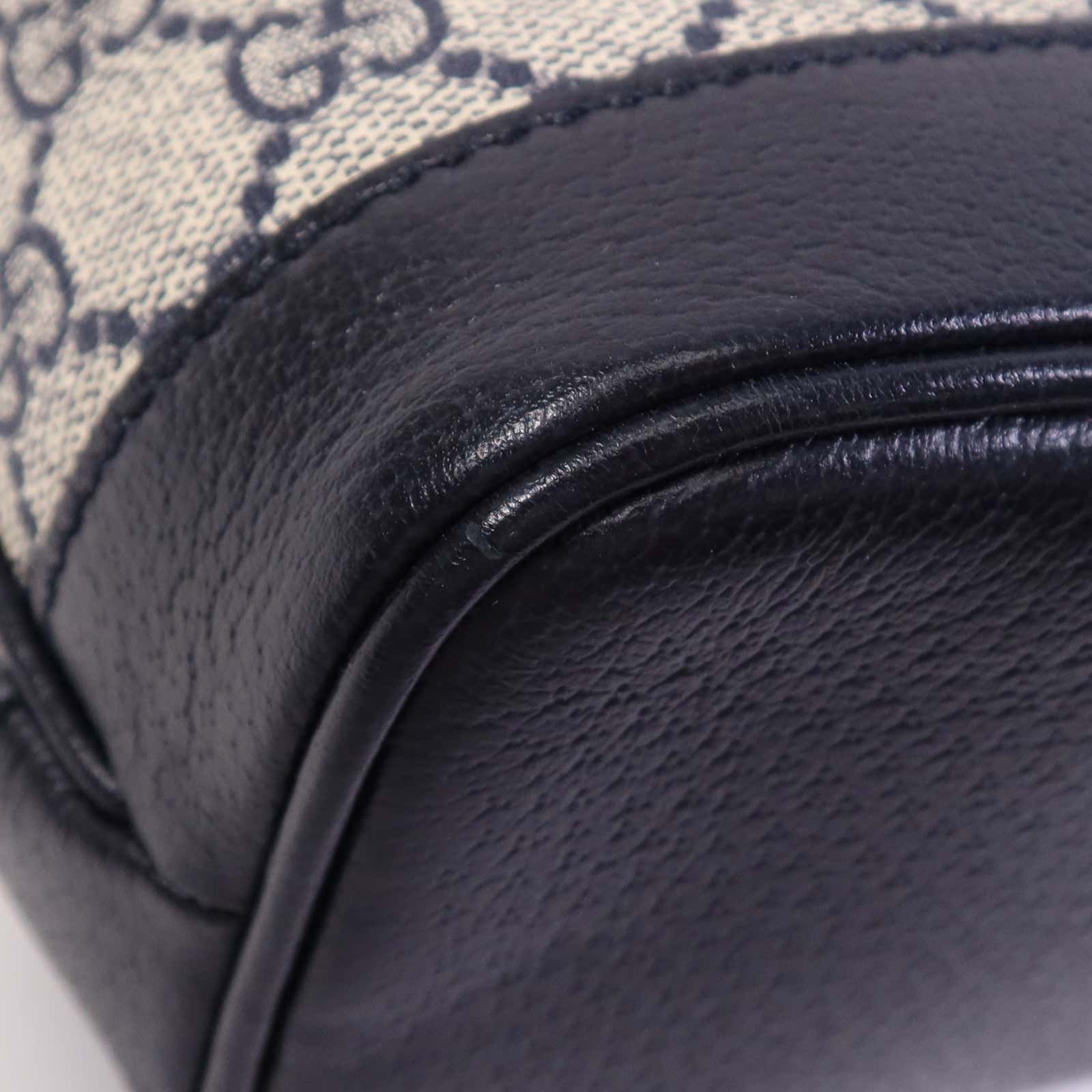 GUCCI 【激減優惠】塗層帆布2 Way Shoulder Bag銀扣手挽肩背兩用袋