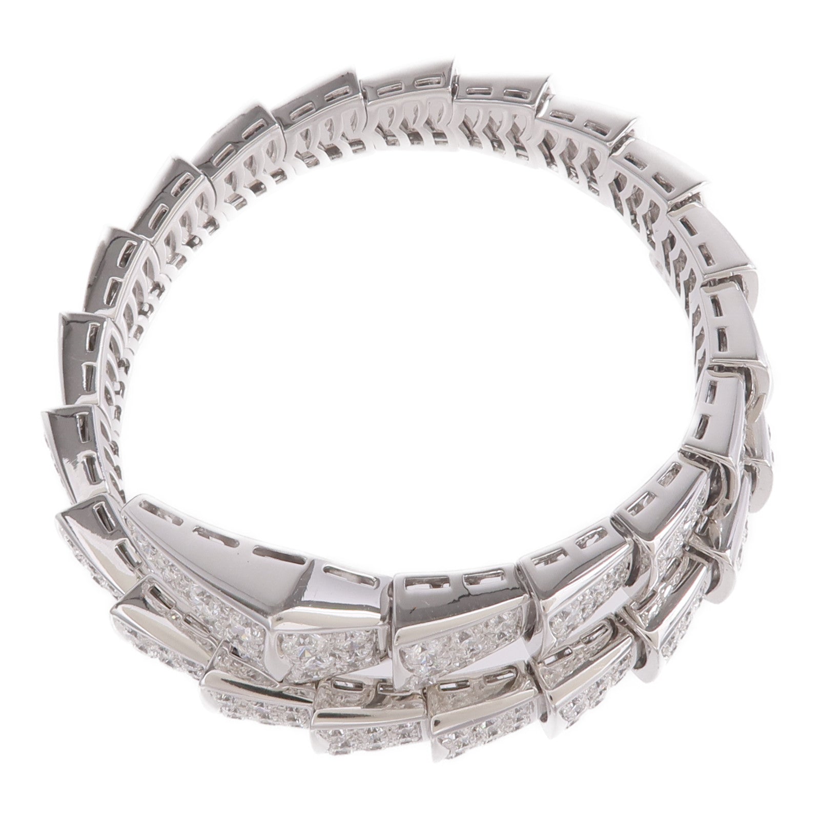 BVLGARI 18K白金Serpenti Viper Diamond Bracelet鑽石手鐲