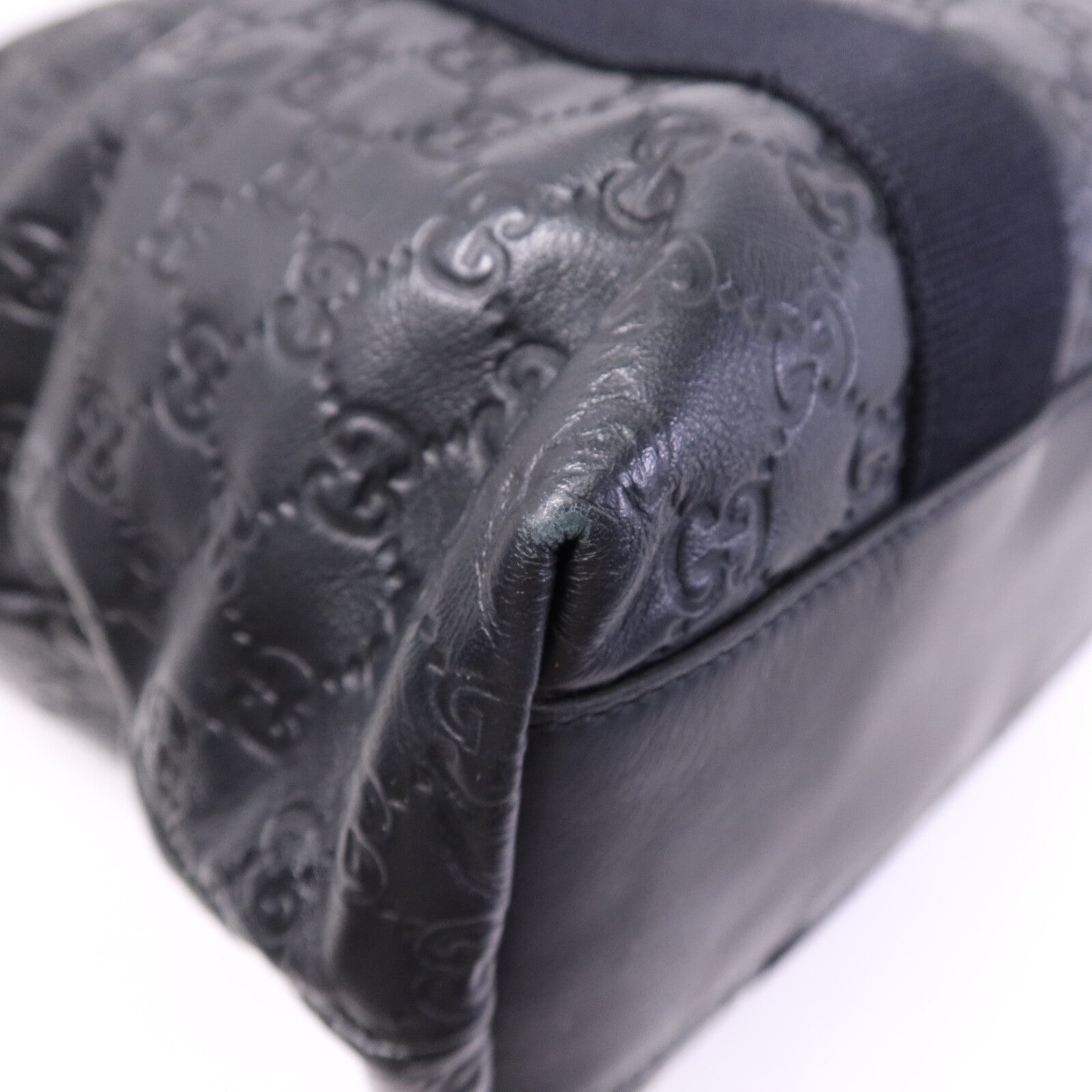 GUCCI 牛皮皮革Tote Bag銀扣手挽袋