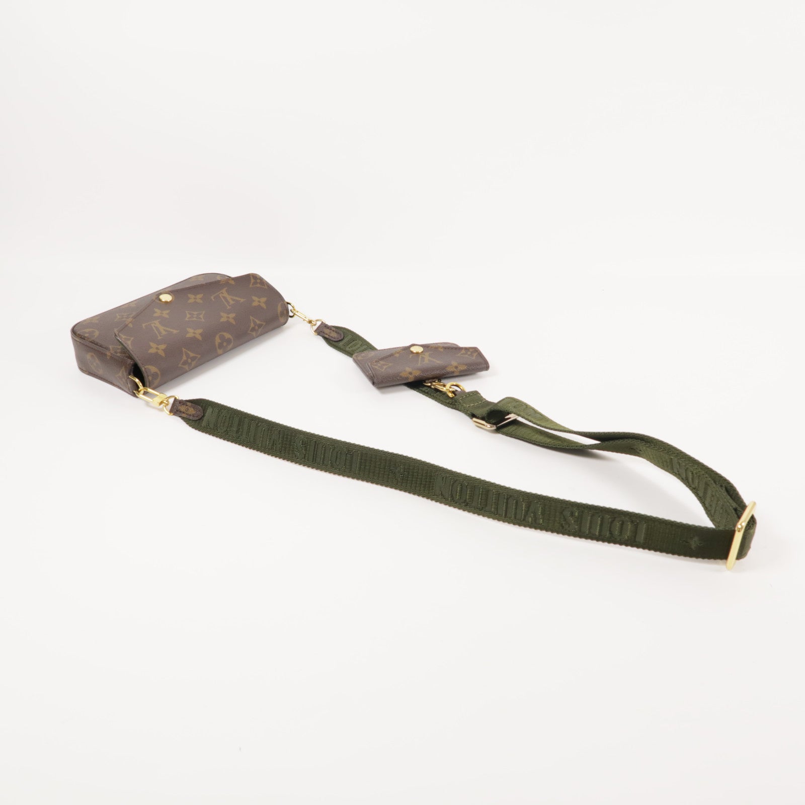 LOUIS VUITTON LV GHW Felicie Strap & Go Shoulder Bag M80091 Monogram Brown