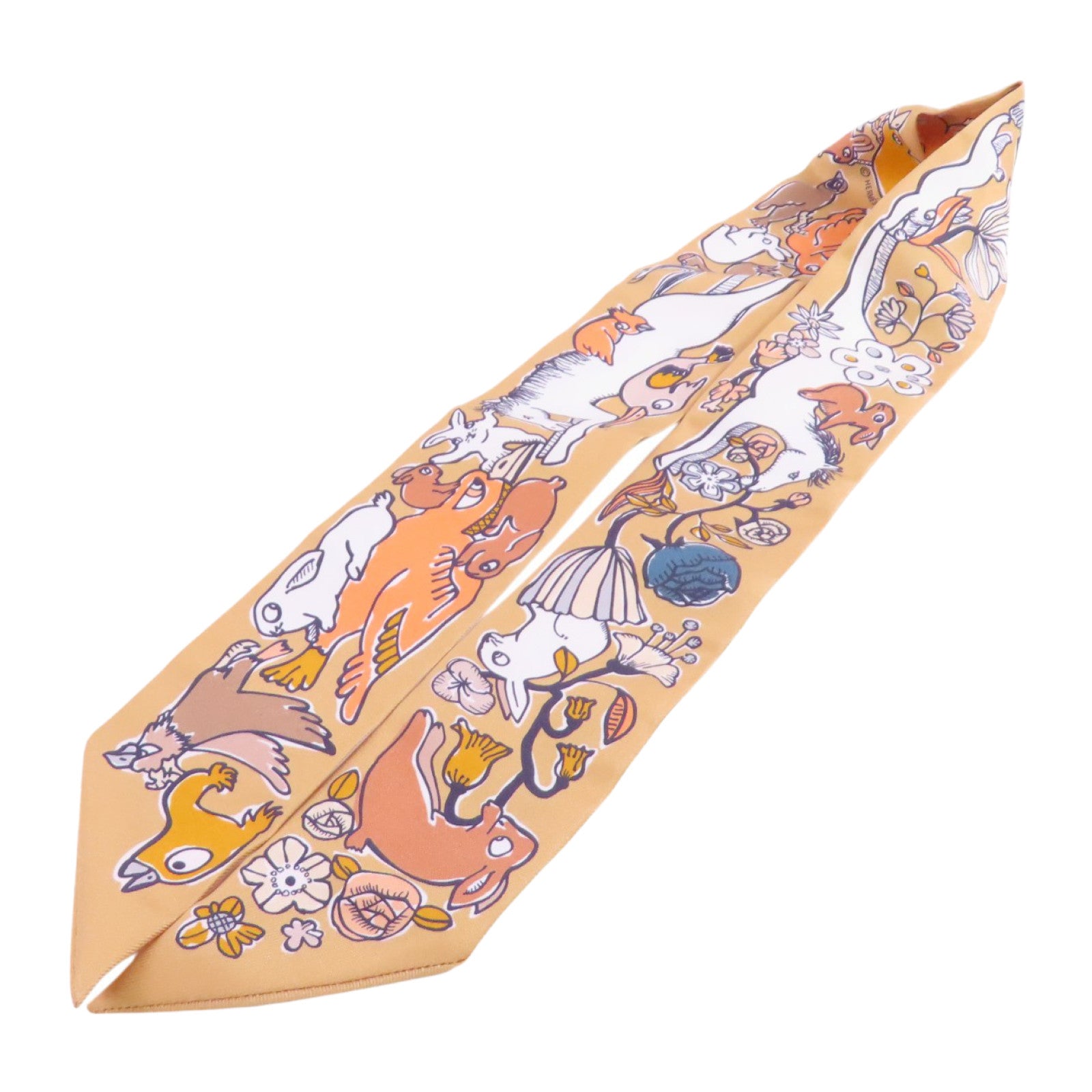 HERMES 絲質Twilly Scarf絲巾