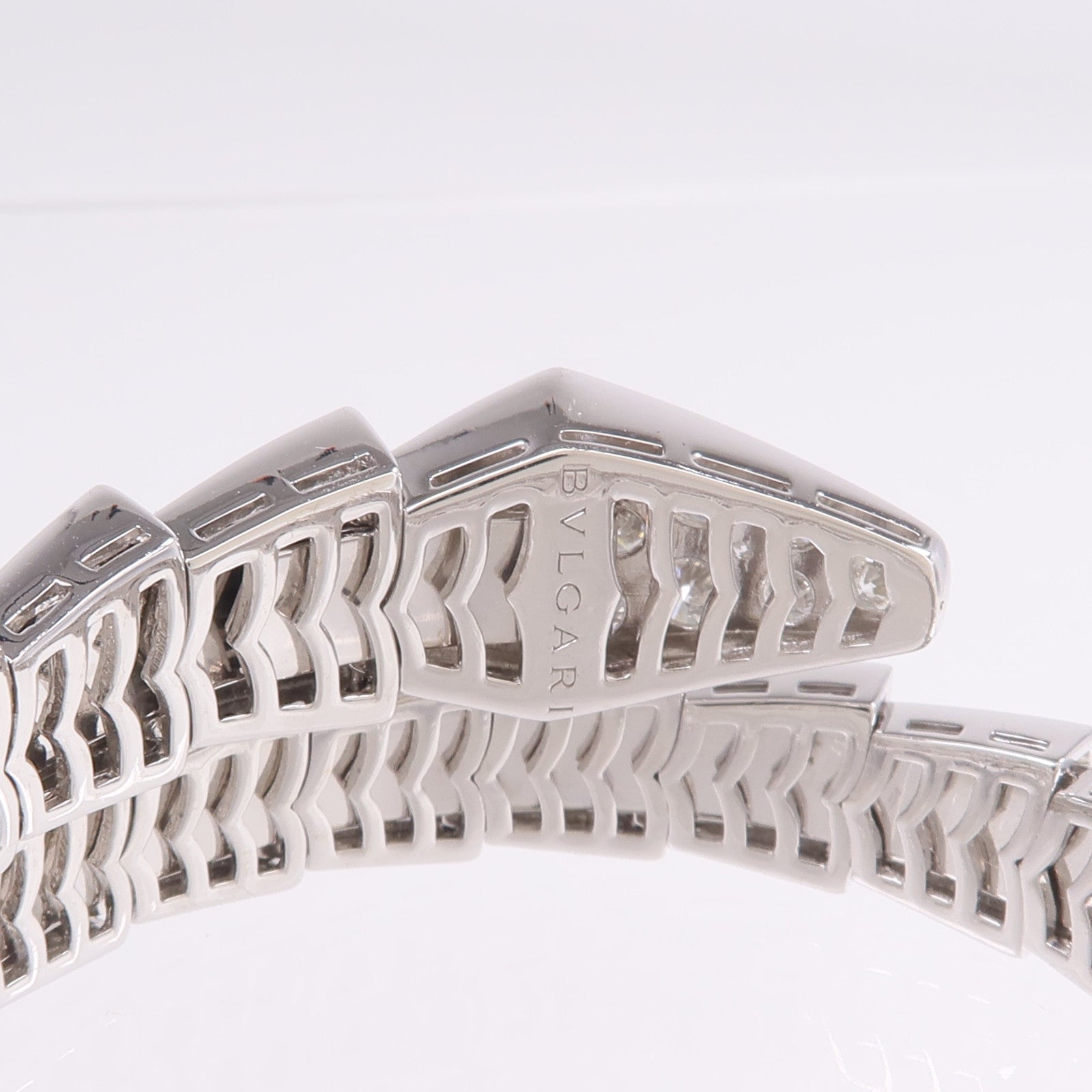 BVLGARI 18K白金Serpenti Viper Diamond Bracelet鑽石手鐲
