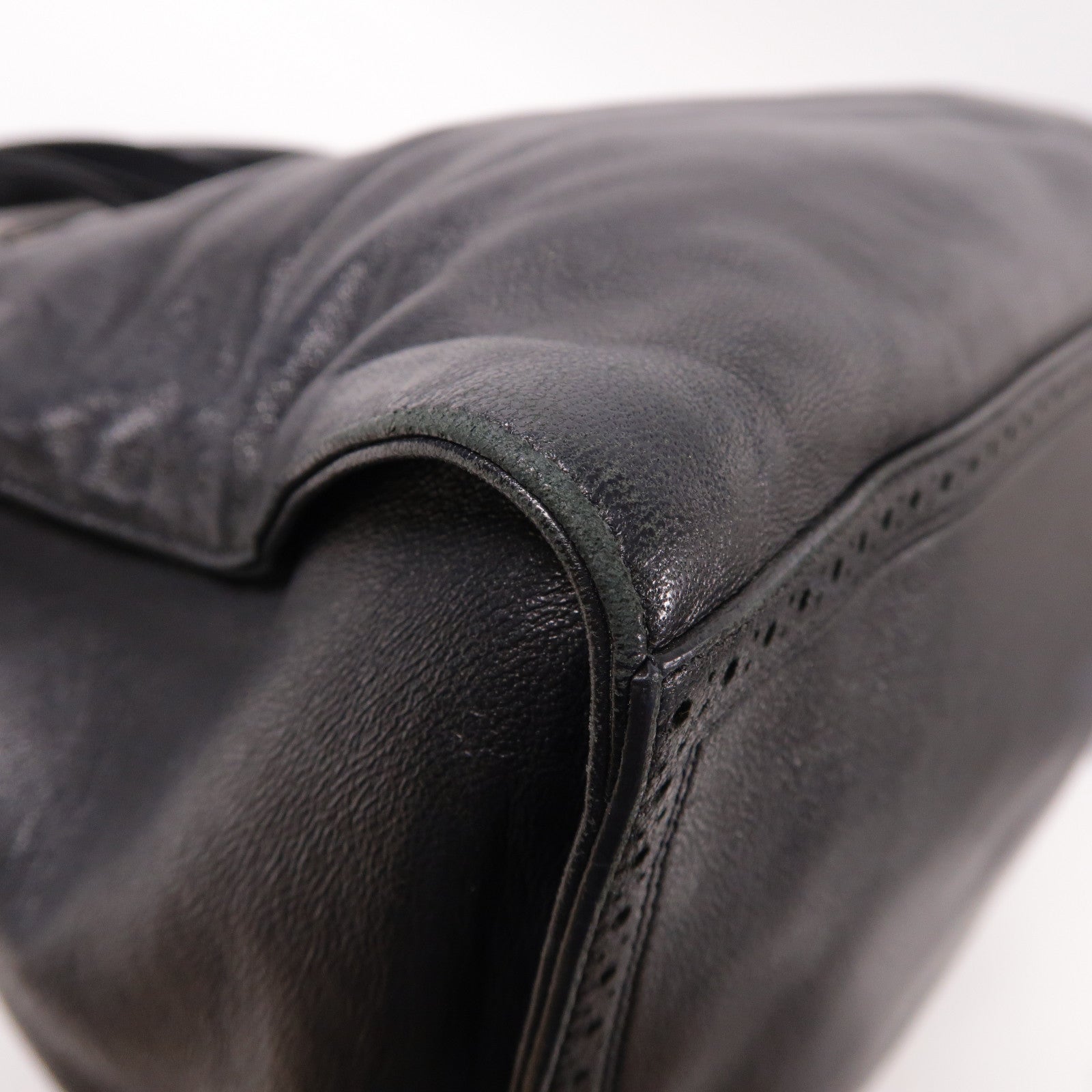 BALENCIAGA 牛皮皮革Livasity Paper銀扣手挽肩背兩用袋黑色