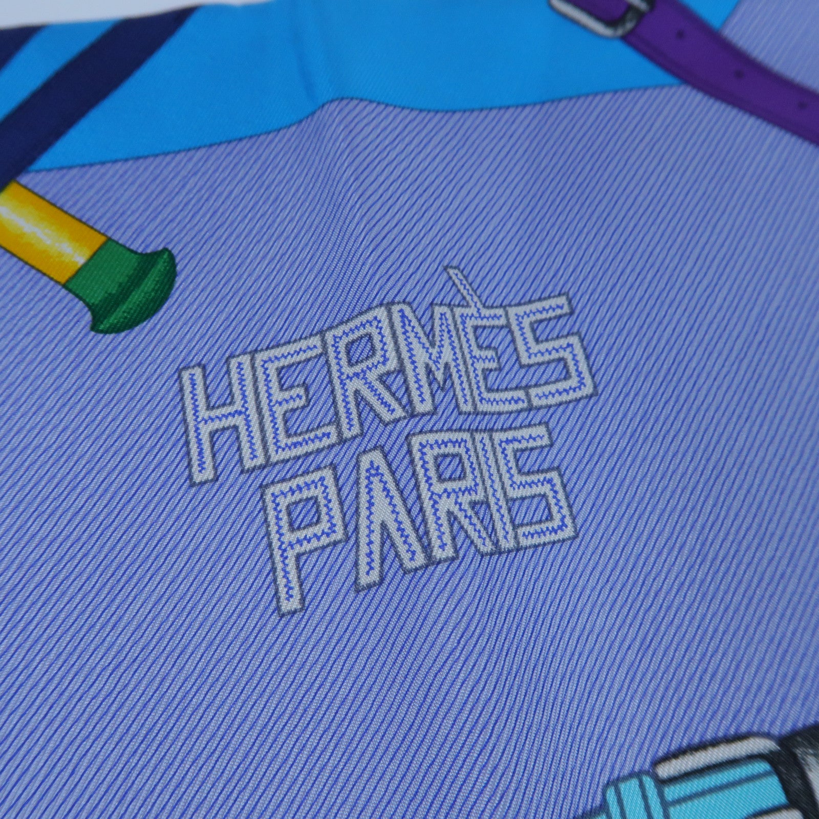 HERMES **【激減優惠】絲質Scarf絲巾藍色